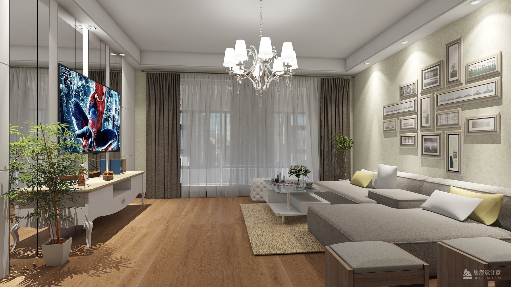 其它风格两室一厅装修设计效果图