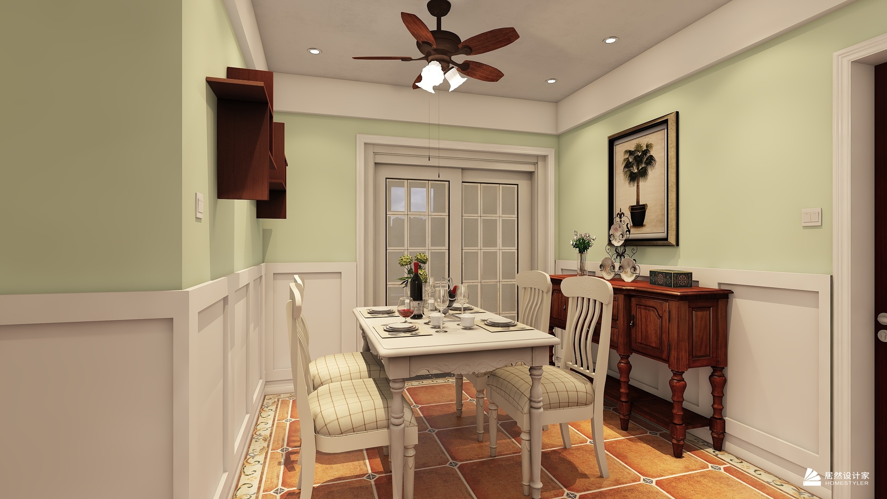 其它风格三室两厅装修设计效果图