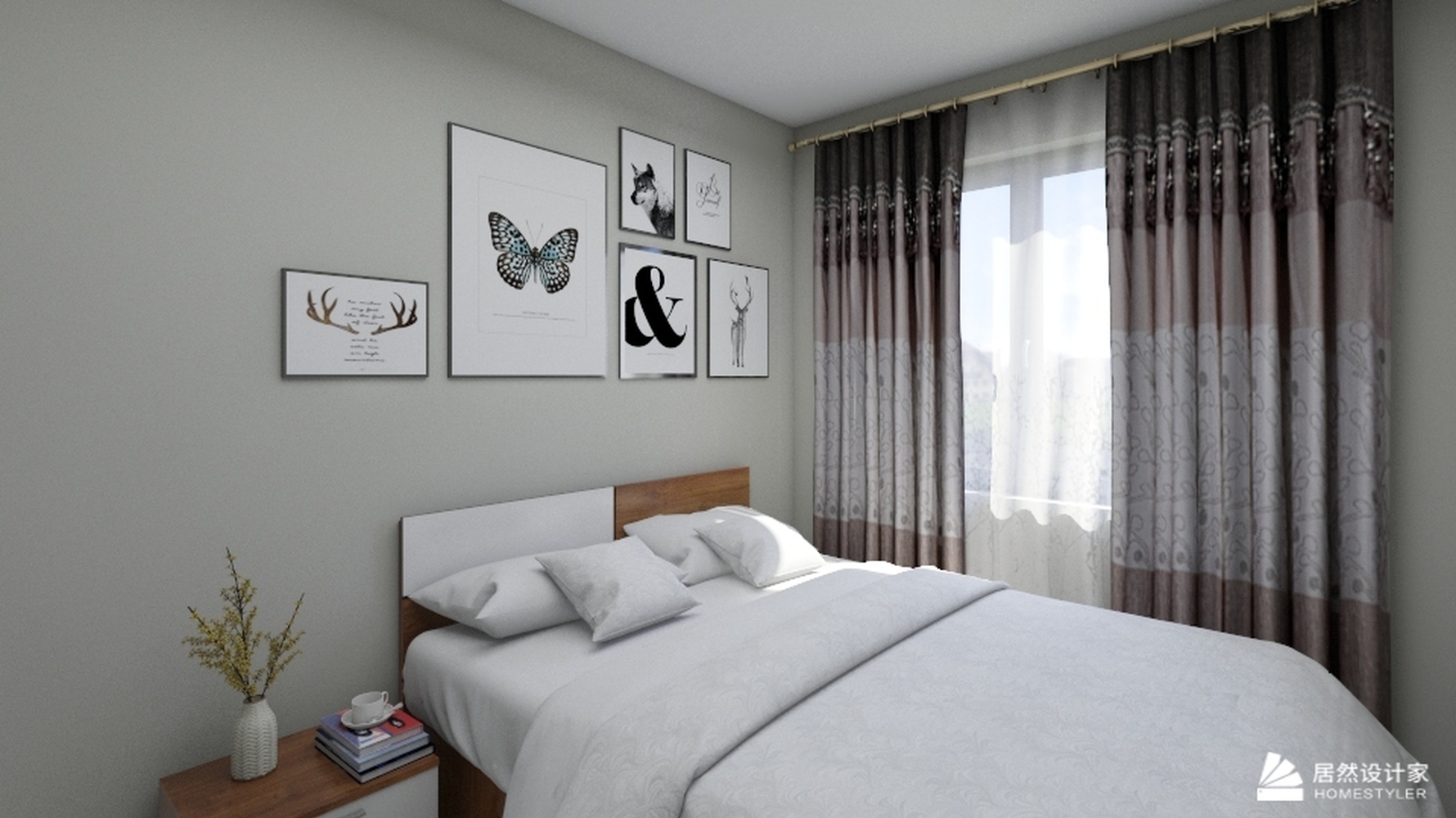 北欧风格次卧装修设计效果图