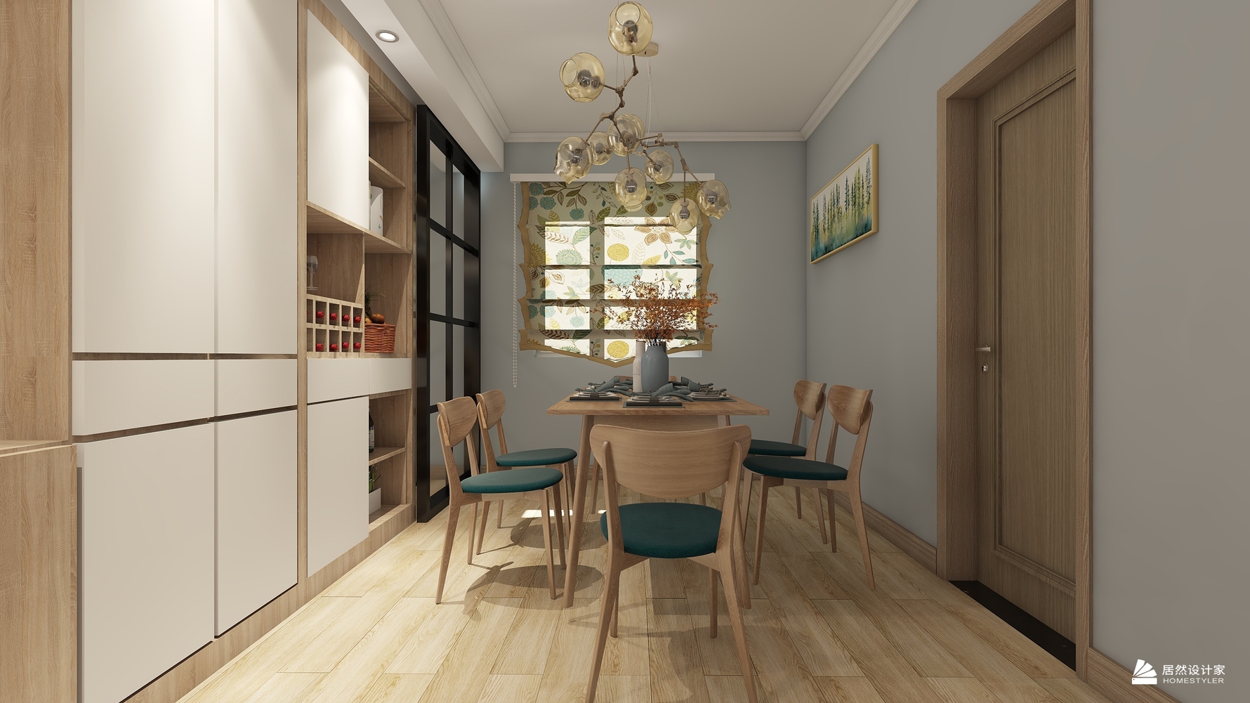 北欧风格三室两厅装修设计效果图