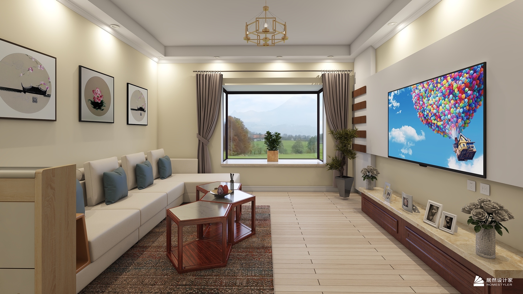 其它风格两室一厅装修设计效果图