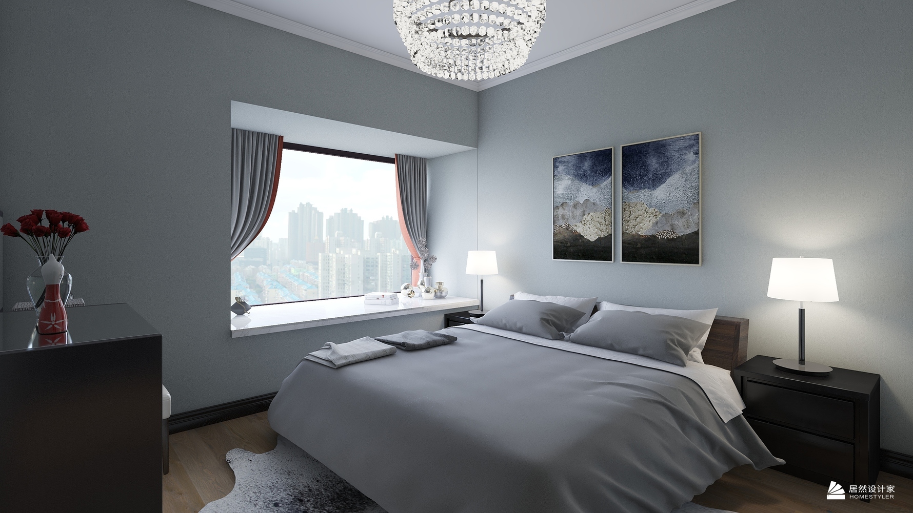 其它风格三室两厅装修设计效果图