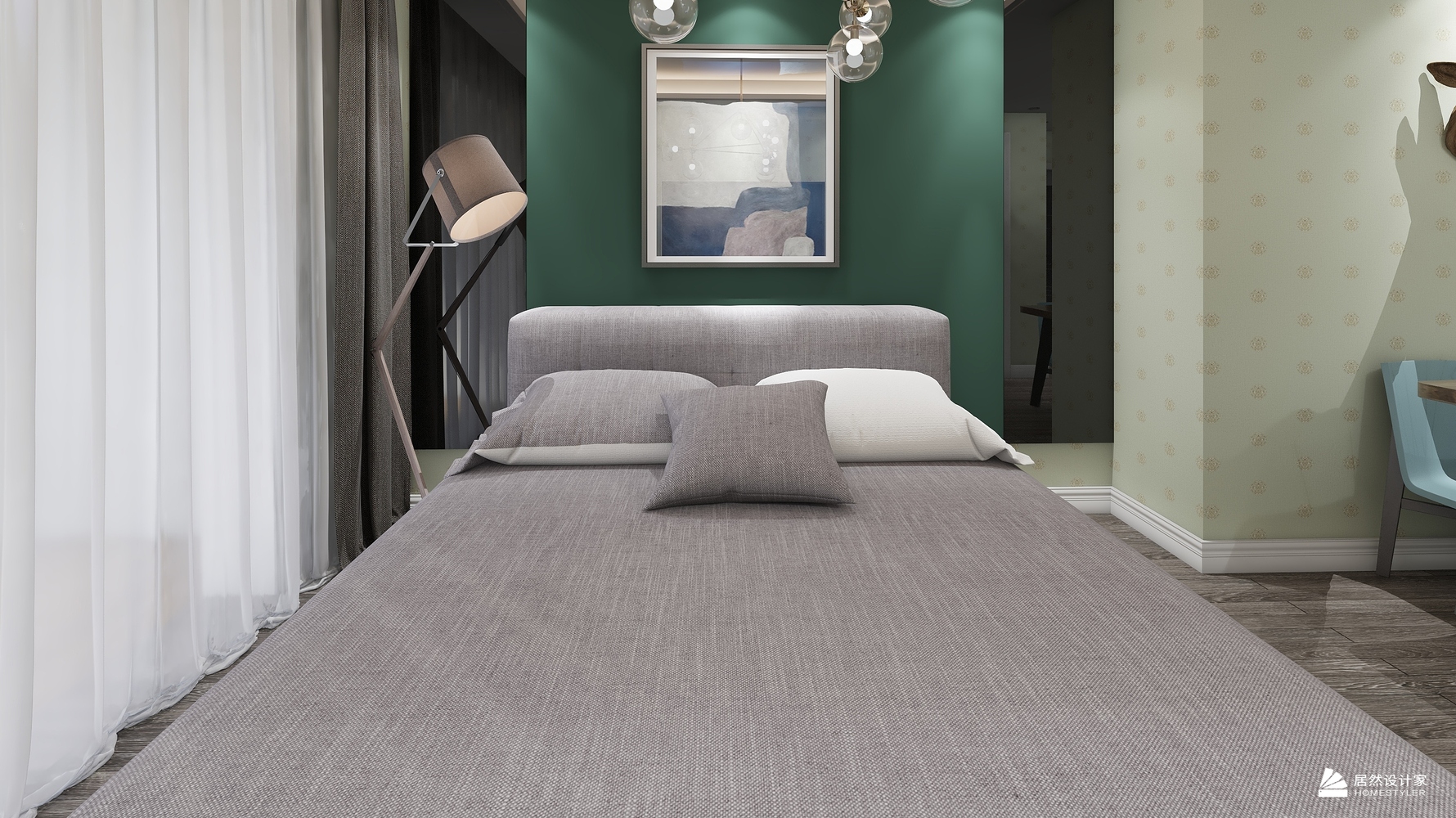 索弗仑 - 北欧风格一室一厅装修效果图 - 郑宇设计效果图 - 每平每屋