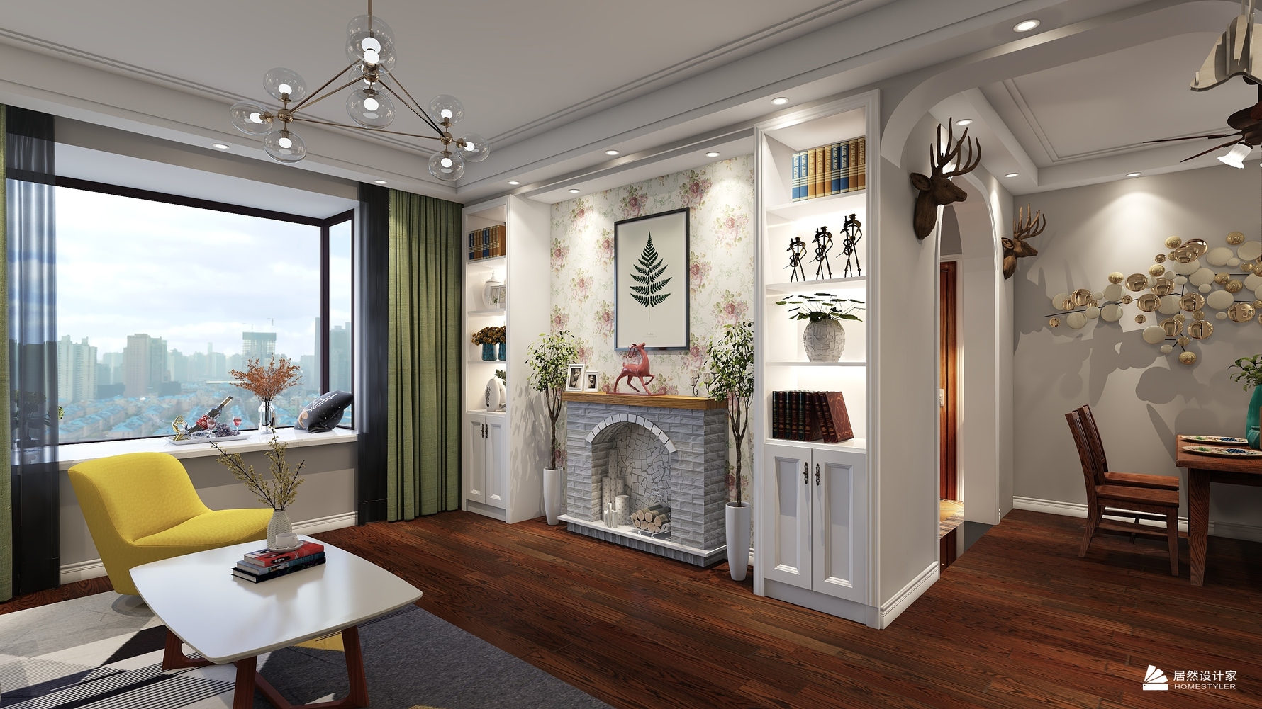 北欧风格三室两厅装修设计效果图