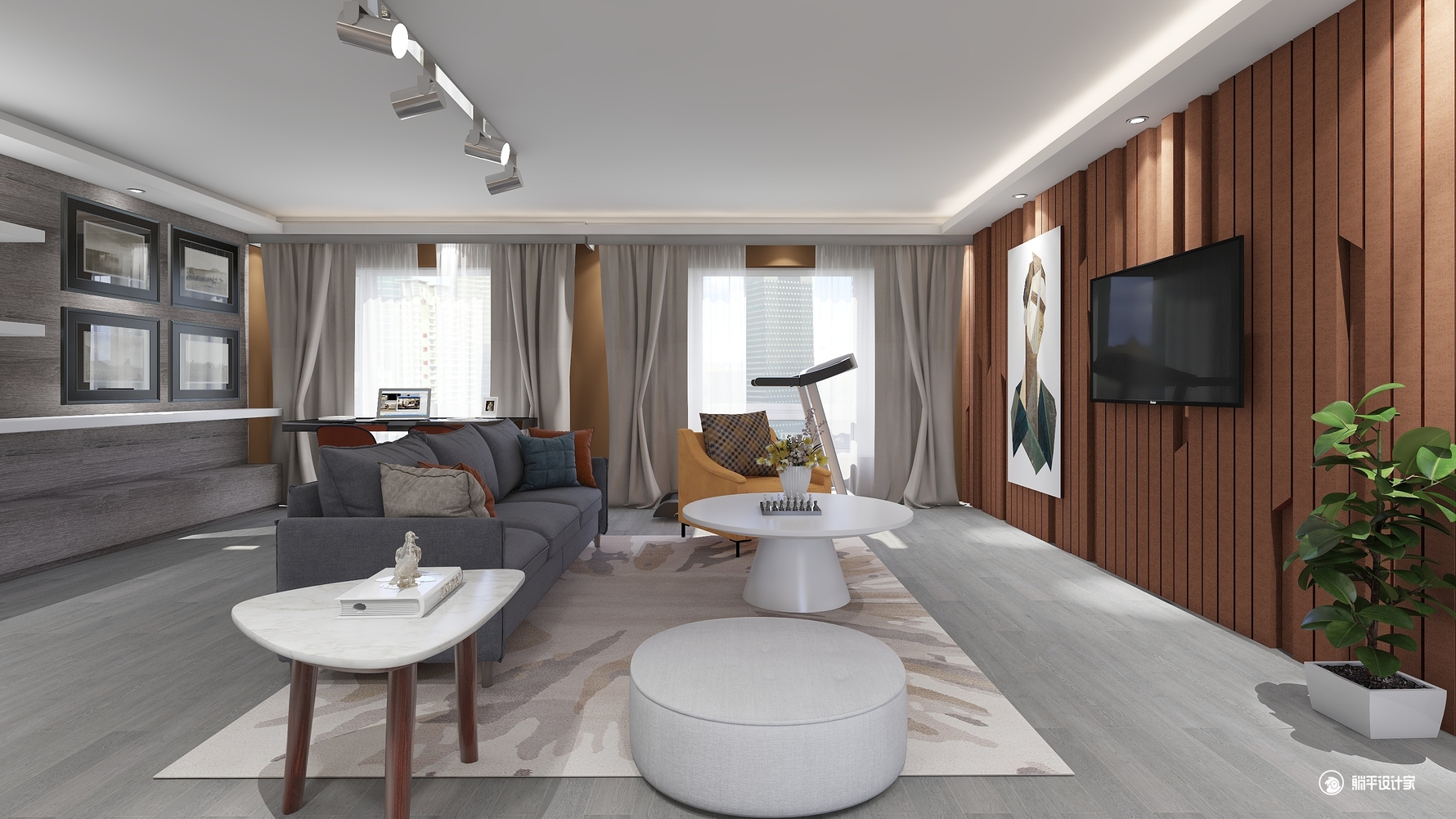 其它风格三室两厅装修设计效果图