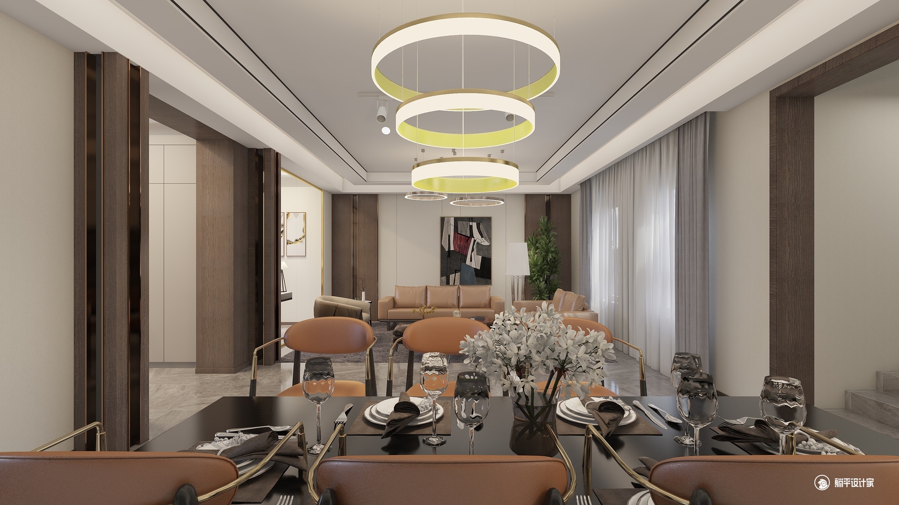 其它风格三室两厅装修设计效果图