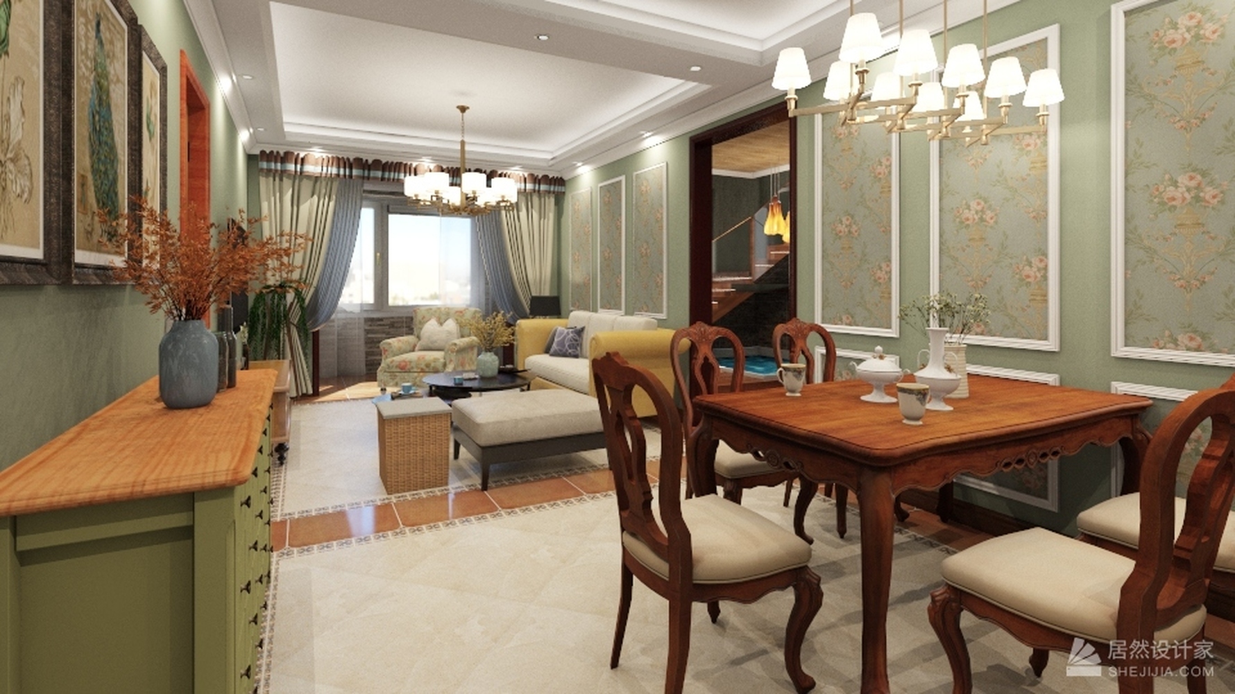 其它风格四室两厅装修设计效果图