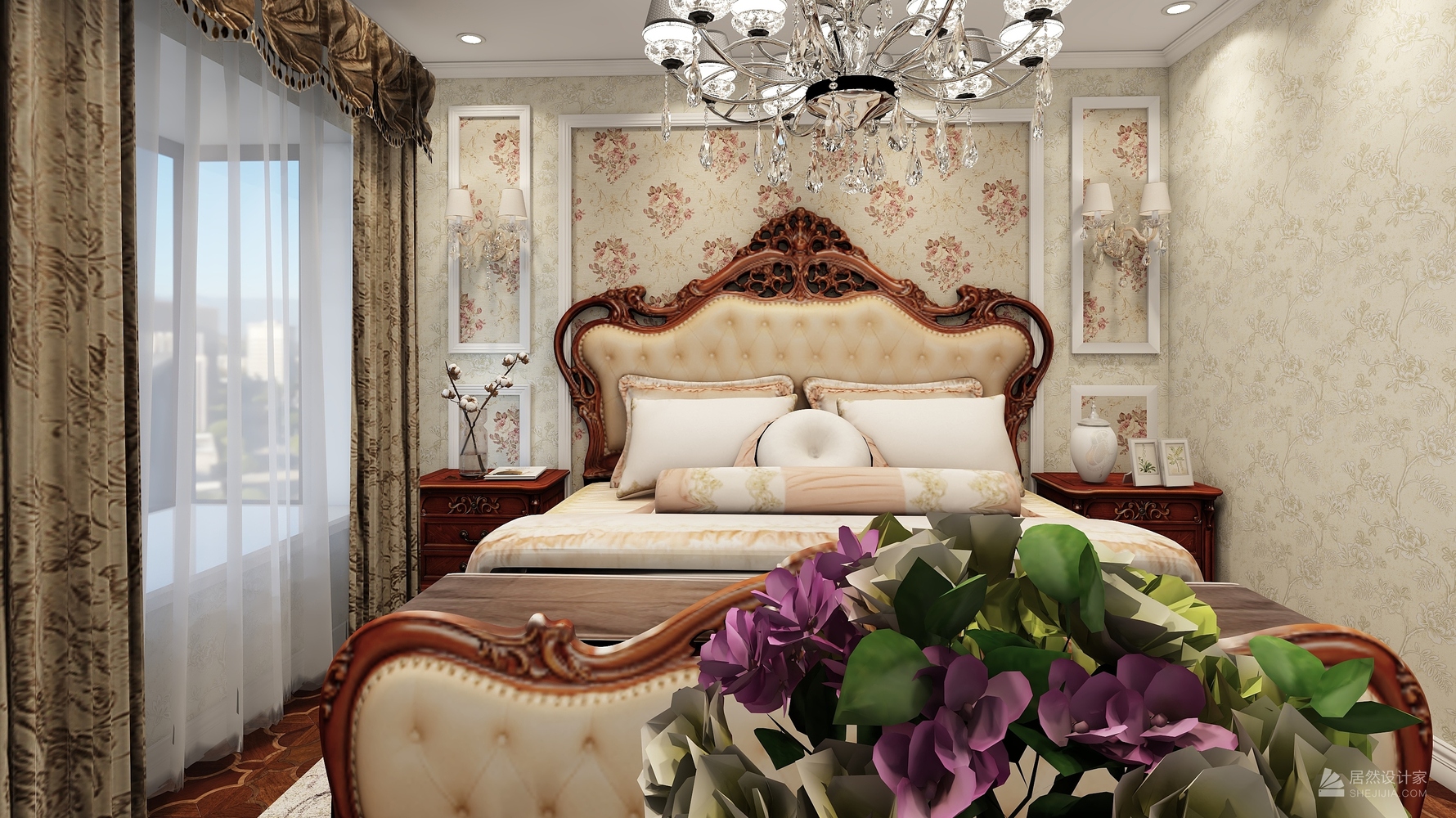 欧式风格主卧装修设计效果图