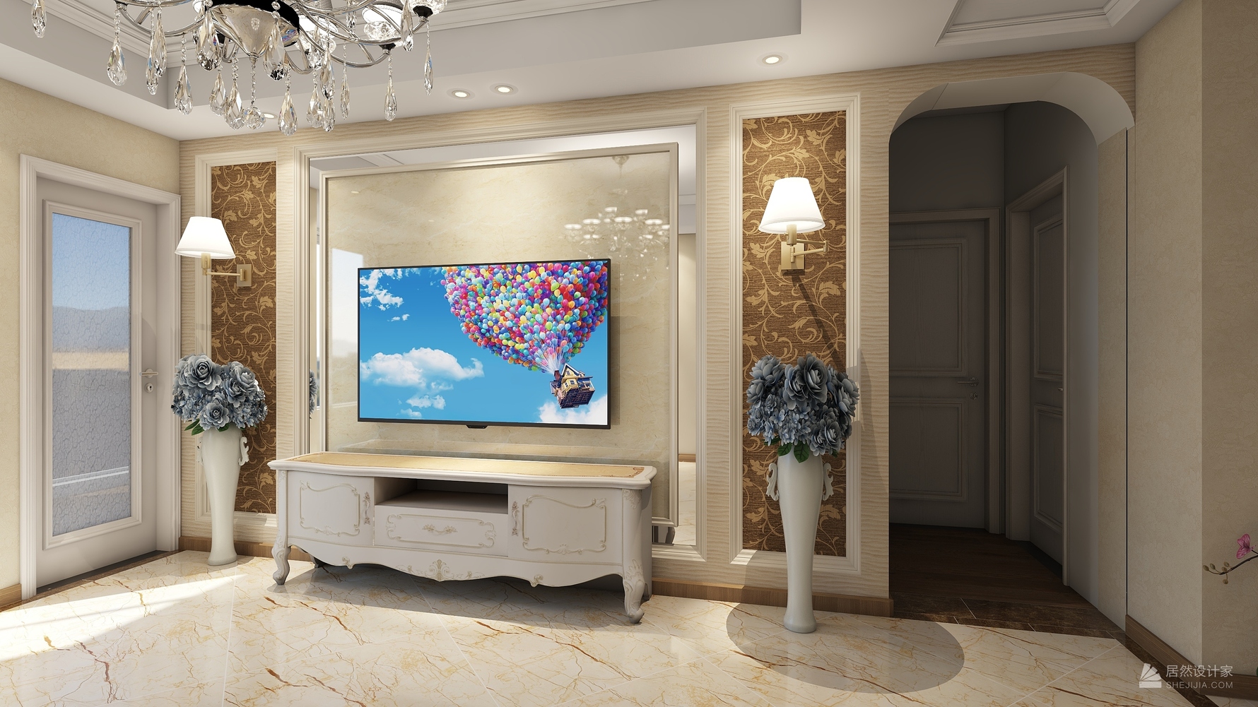 其它风格三室两厅装修设计效果图