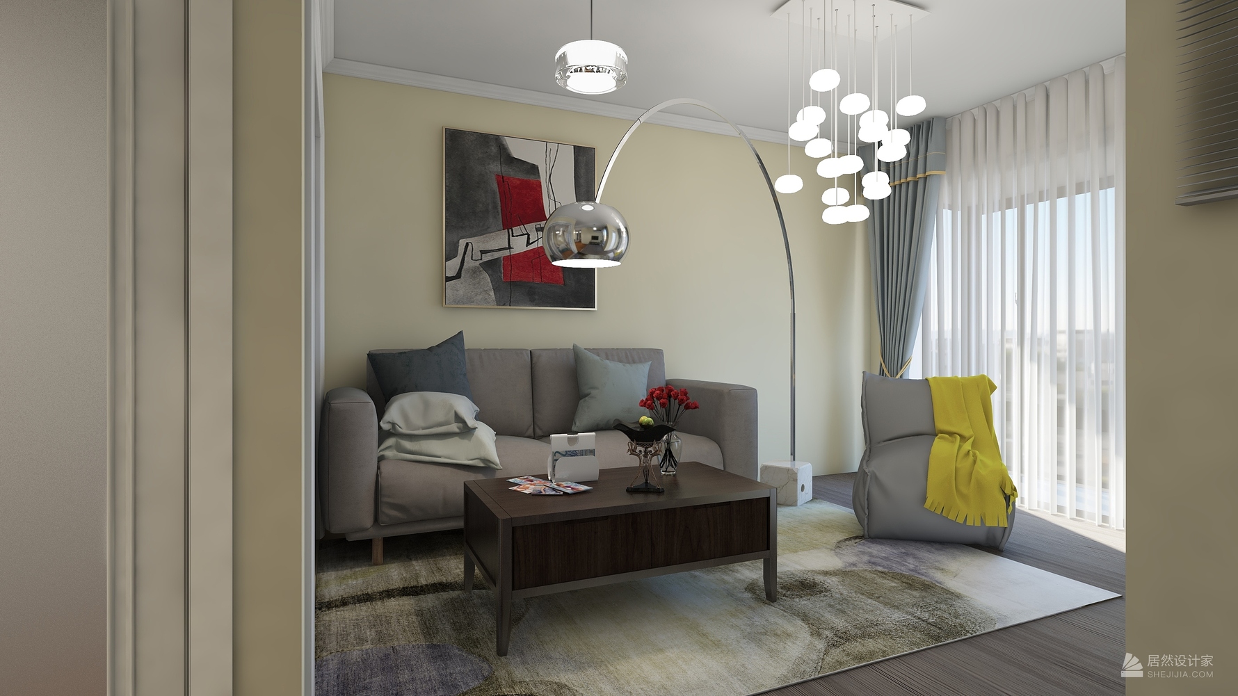 北欧风格一室一厅装修设计效果图