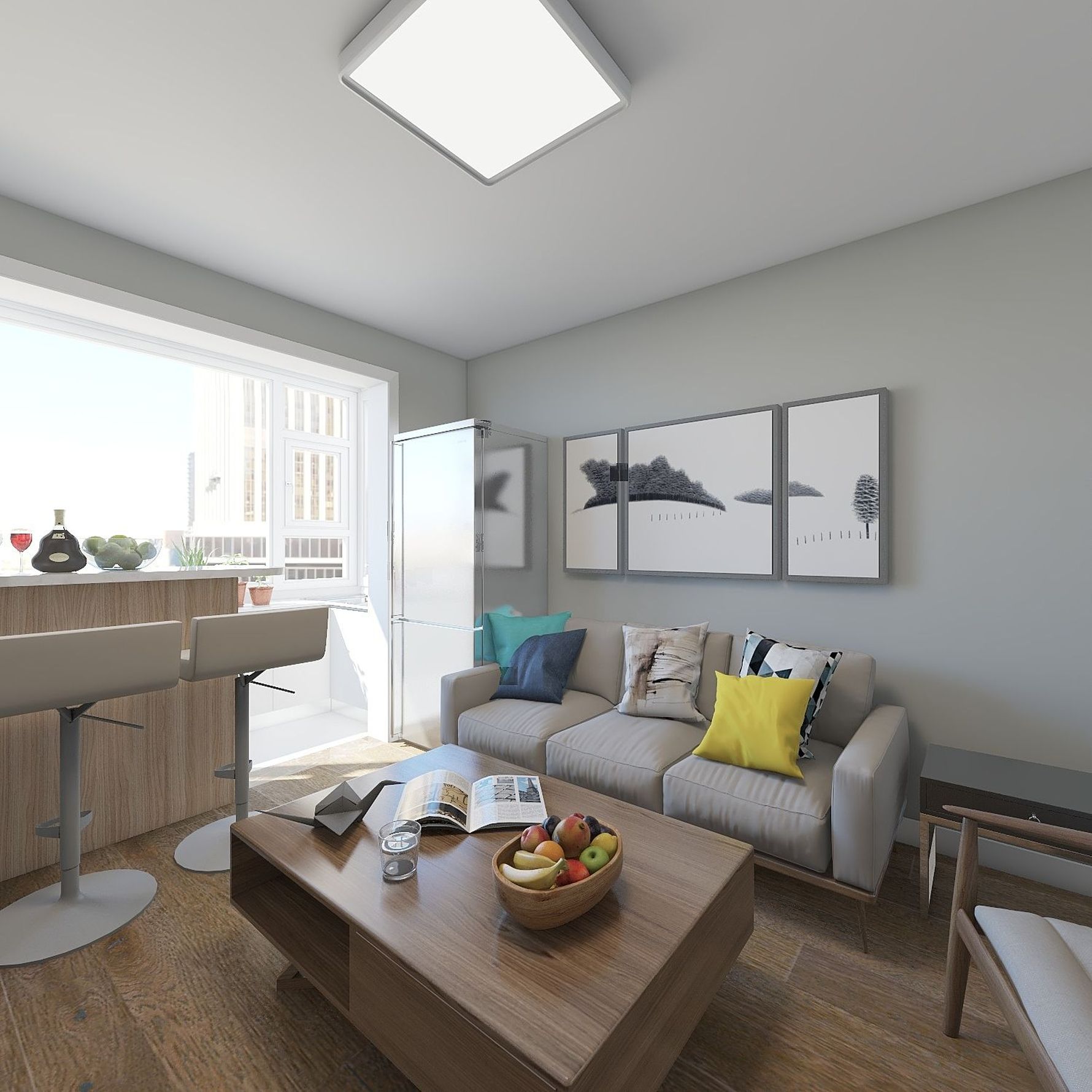 其它风格两室一厅装修设计效果图