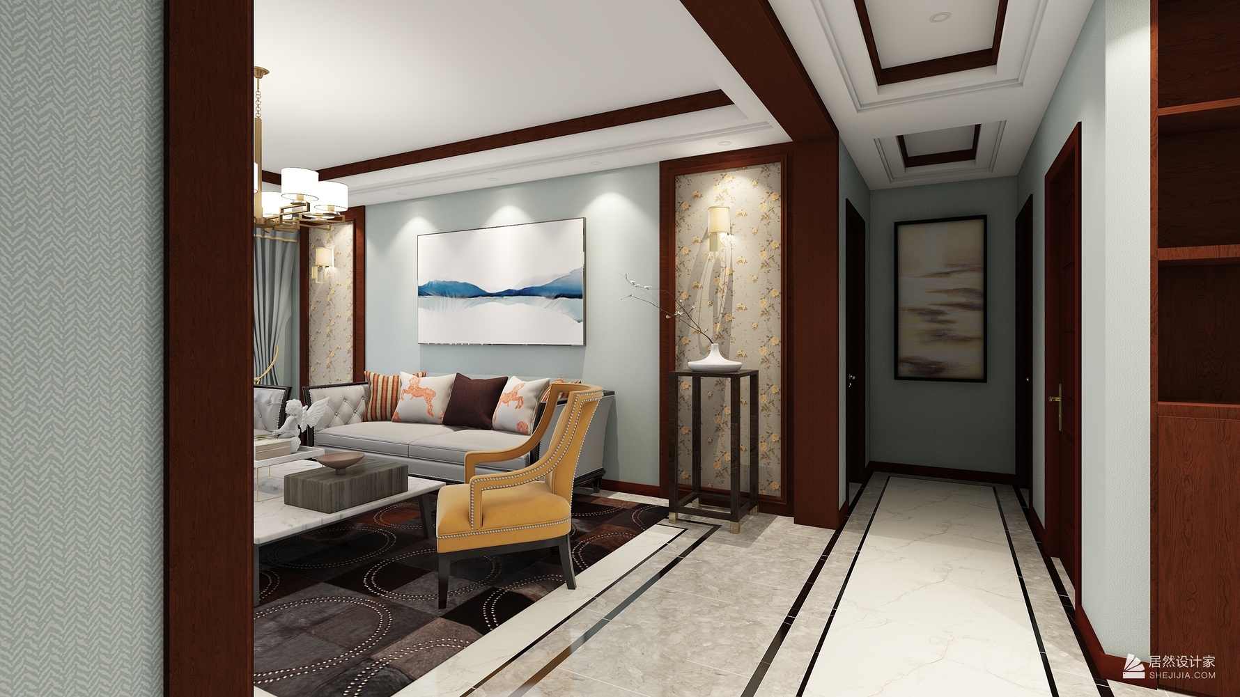 其它风格三室两厅装修设计效果图