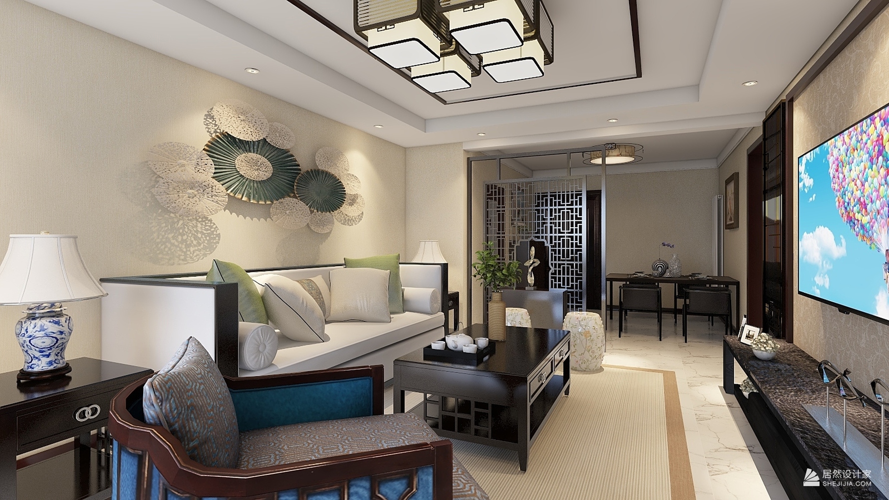 其它风格三室两厅装修设计效果图