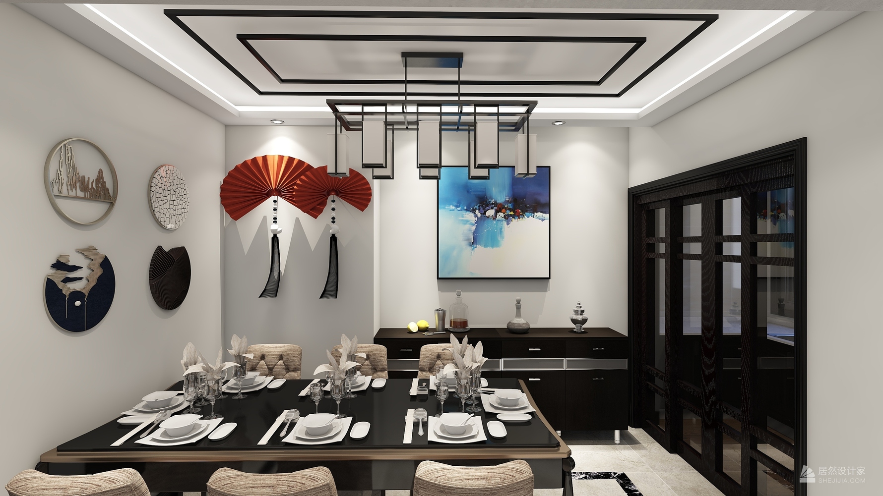 其它风格三室两厅装修设计效果图