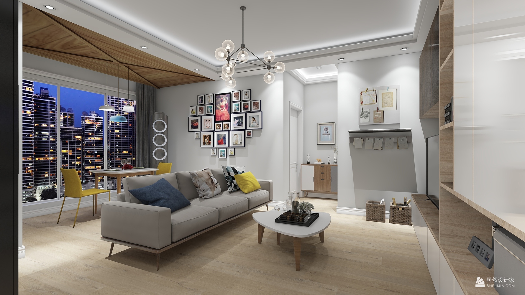 北欧风格两室一厅装修设计效果图