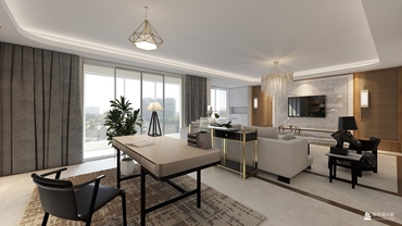 混搭风格四室两厅装修设计效果图