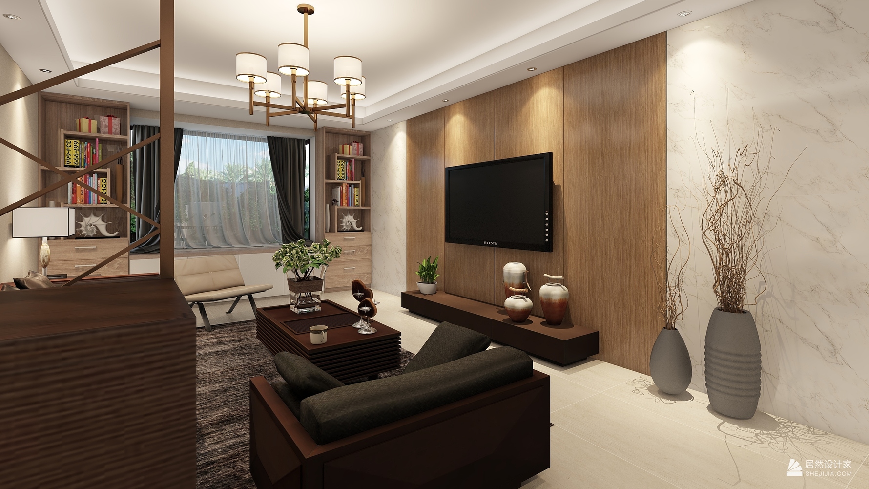 其它风格三室两厅装修设计效果图