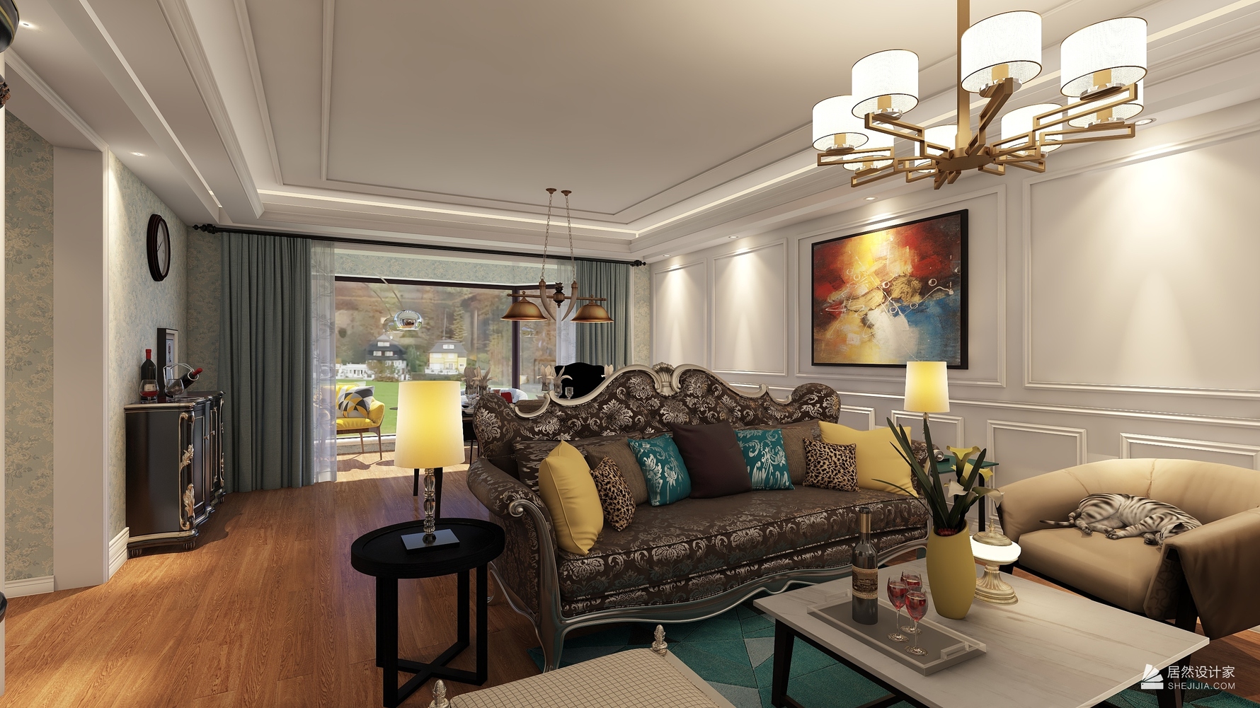 其它风格三室两厅装修设计效果图