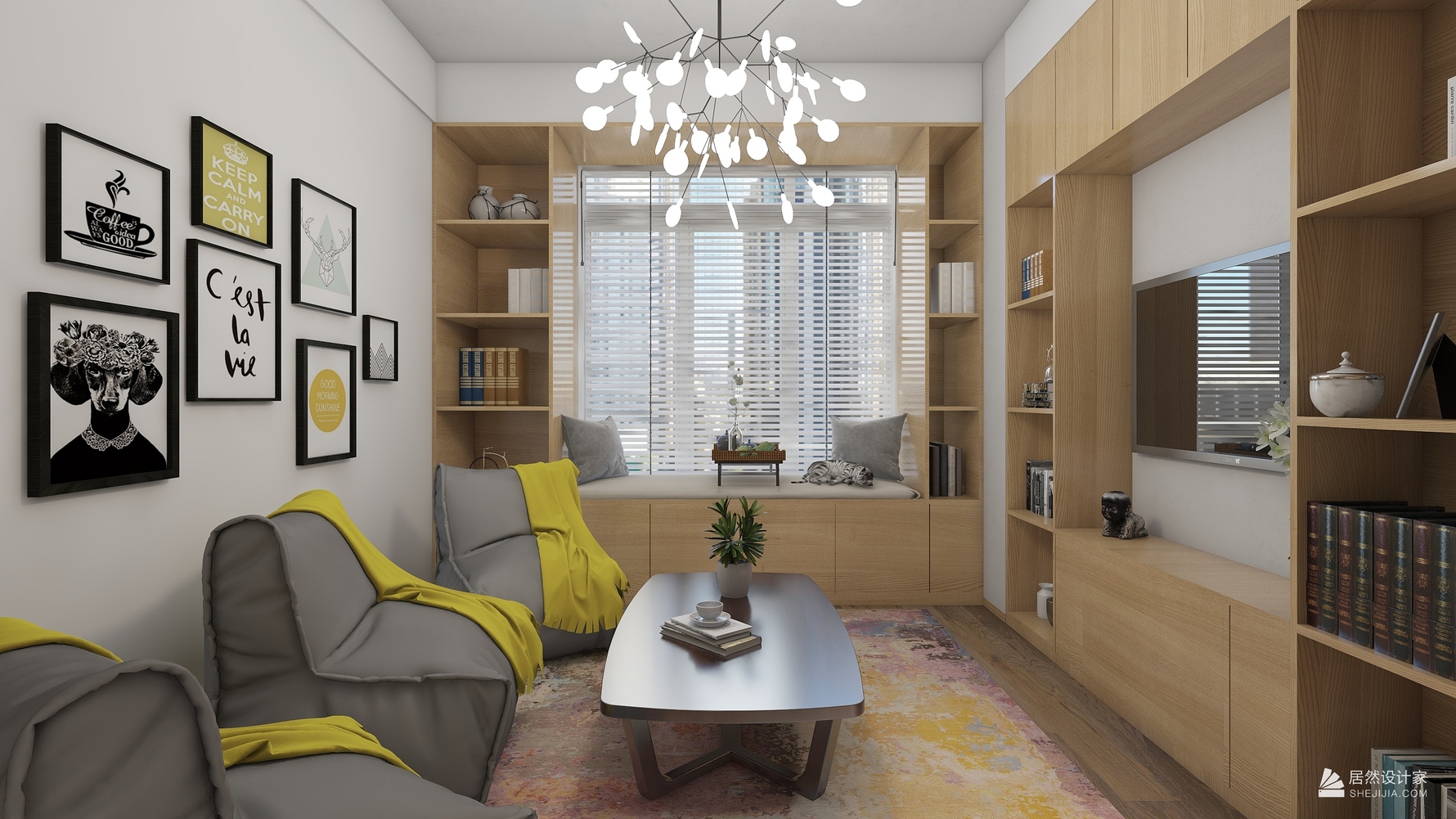 其它风格三室一厅装修设计效果图