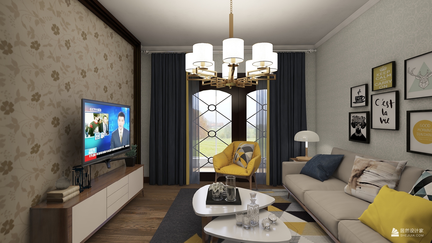 其它风格两室两厅装修设计效果图