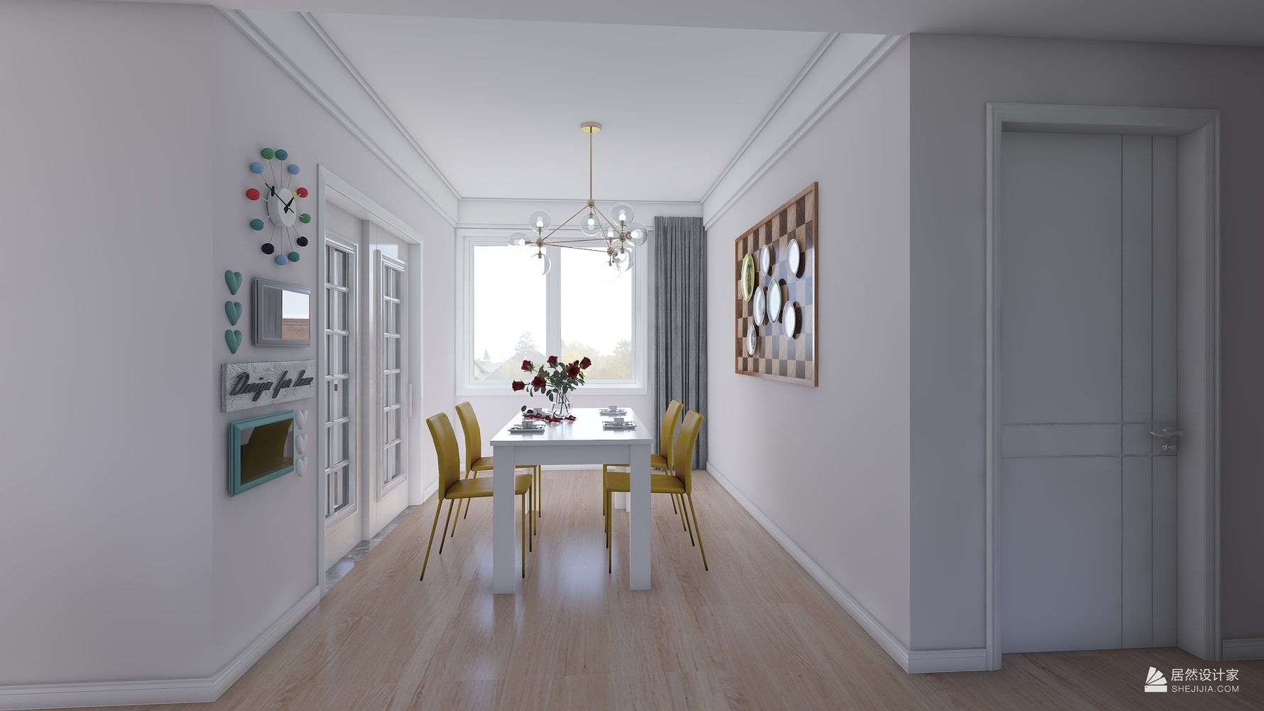 北欧风格三室两厅装修设计效果图