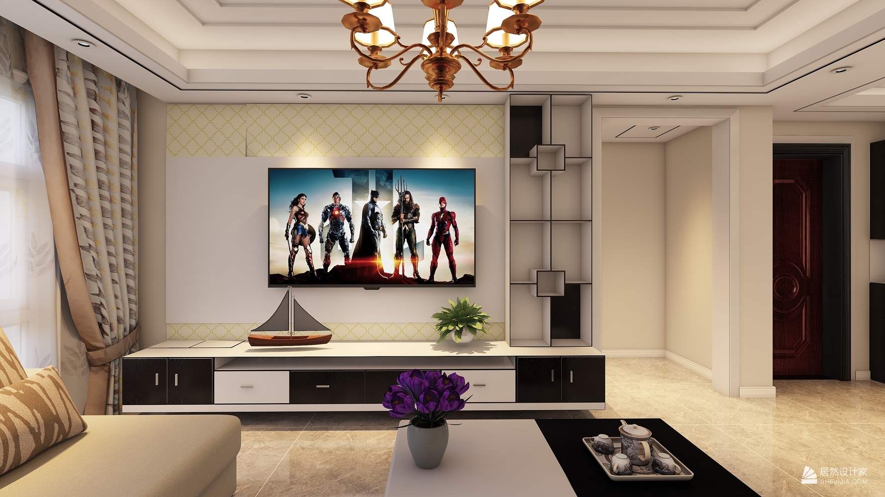 其它风格三室两厅装修设计效果图