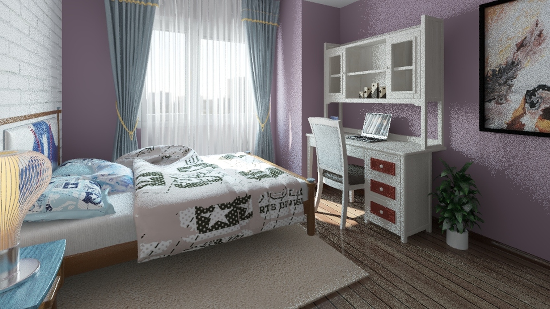 其它风格三室两厅装修设计效果图