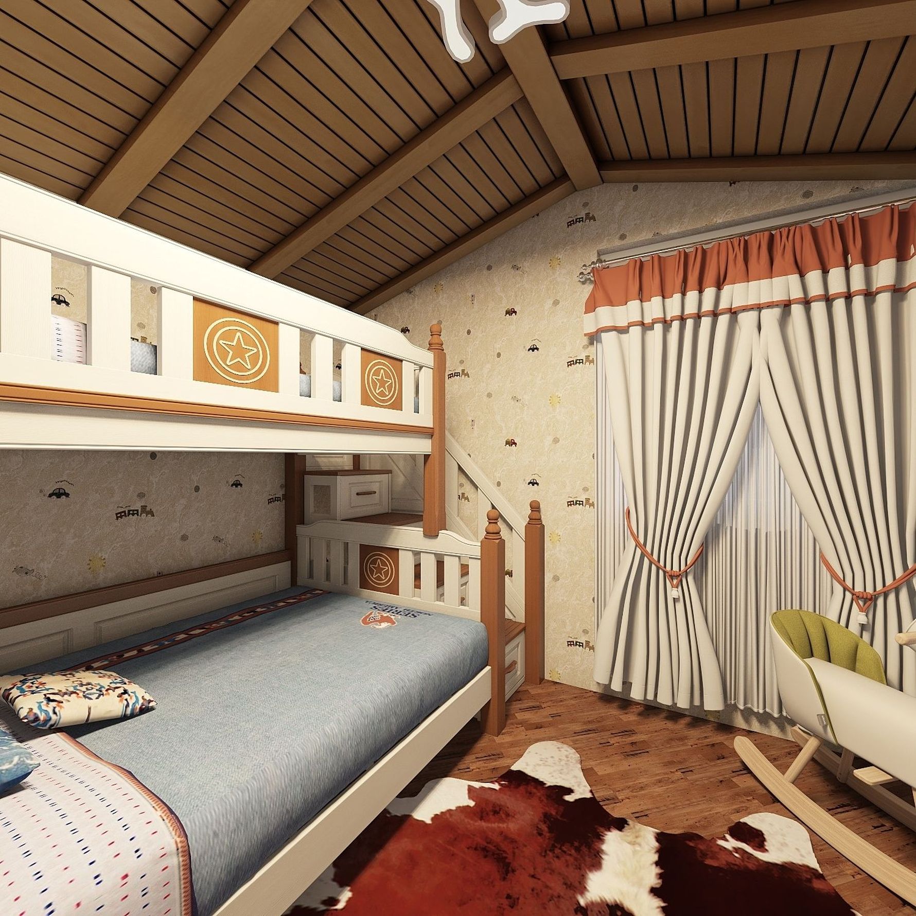 其它风格三室两厅装修设计效果图