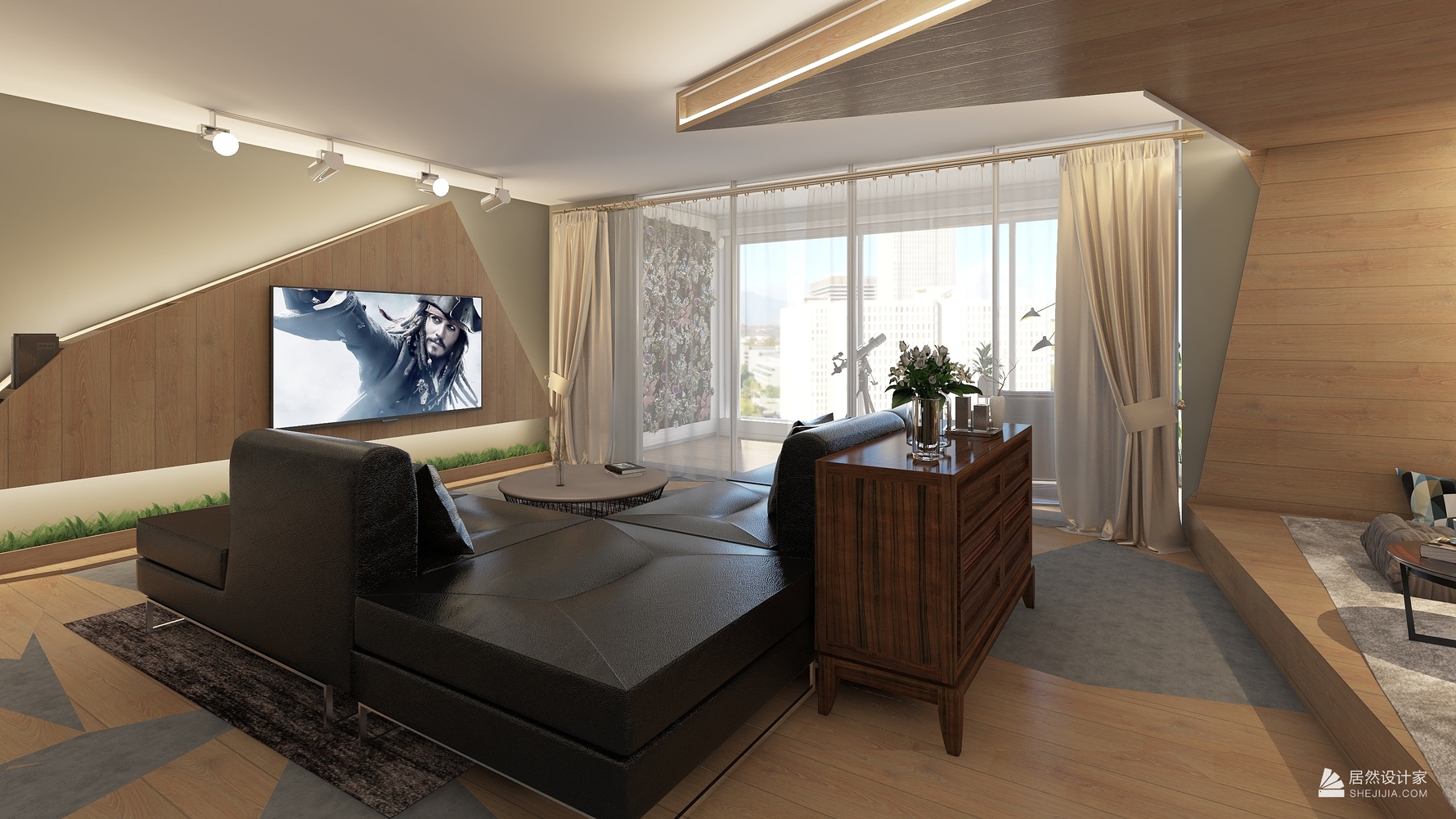 其它风格三室两厅装修设计效果图