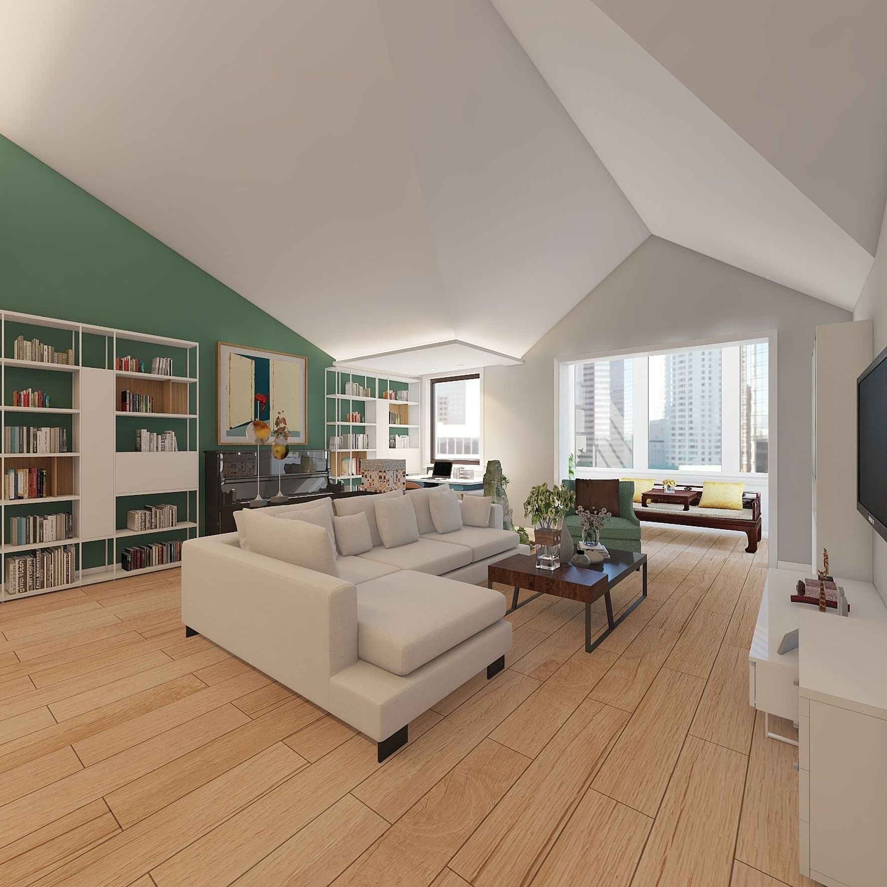 现代风格三室一厅装修设计效果图