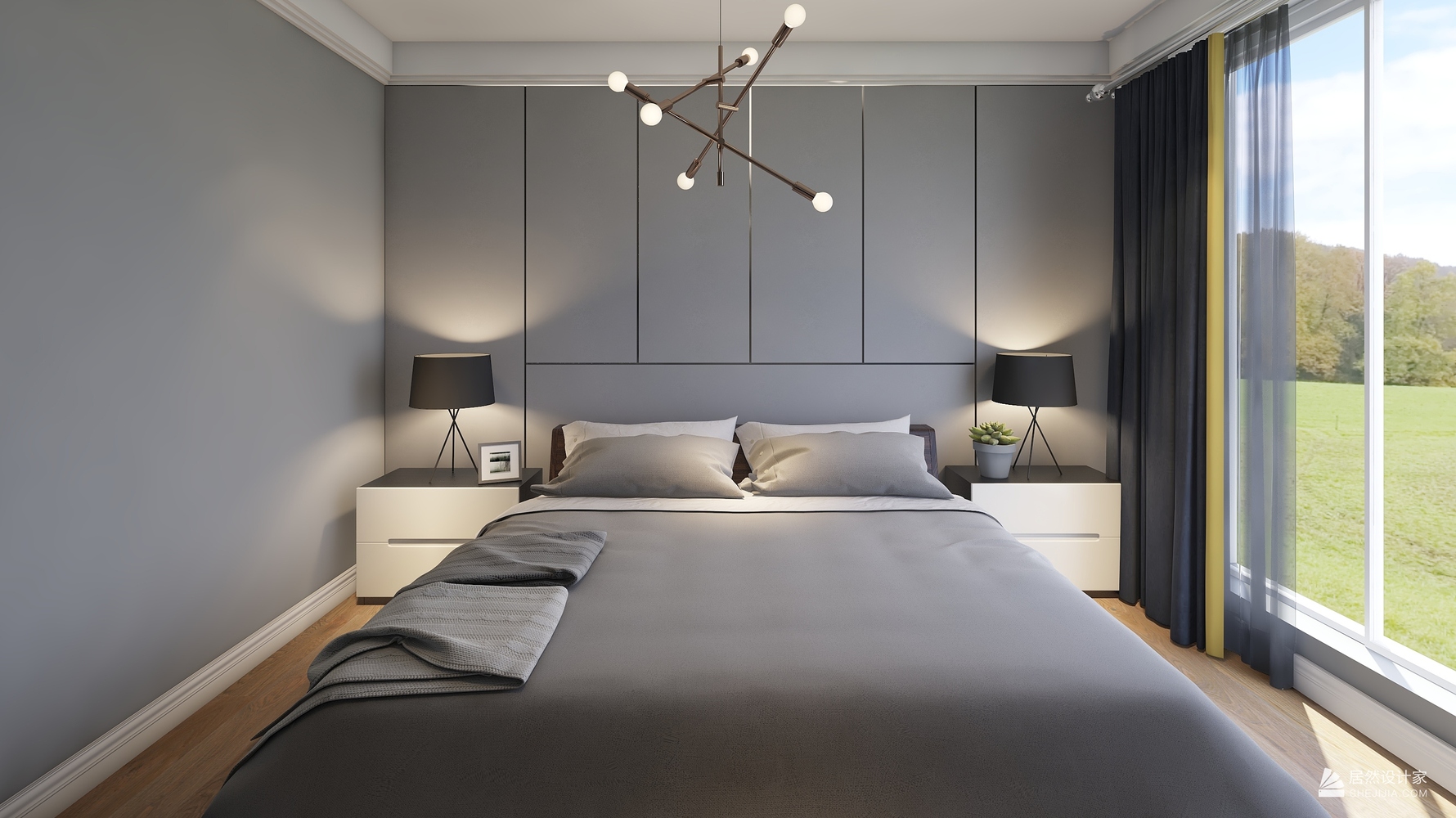 现代风格次卧装修设计效果图