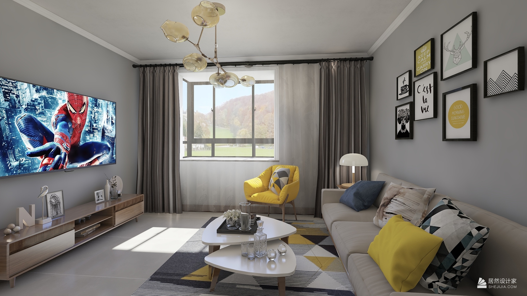 其它风格两室两厅装修设计效果图