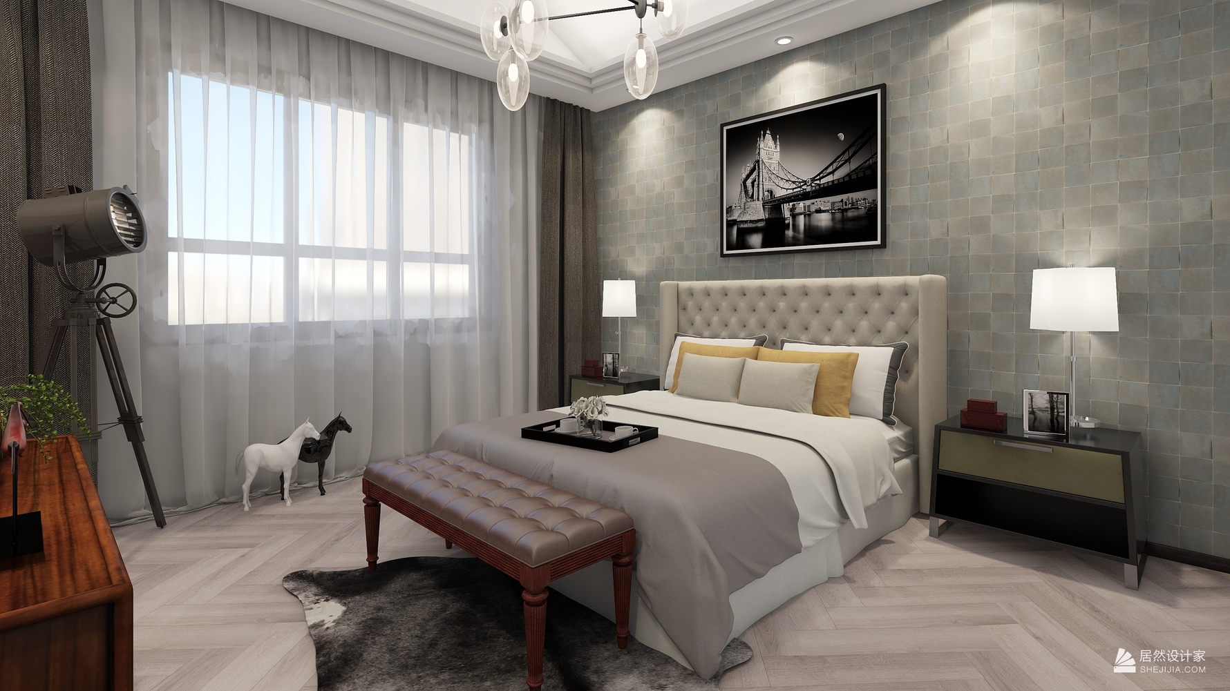 北欧风格两室两厅装修设计效果图