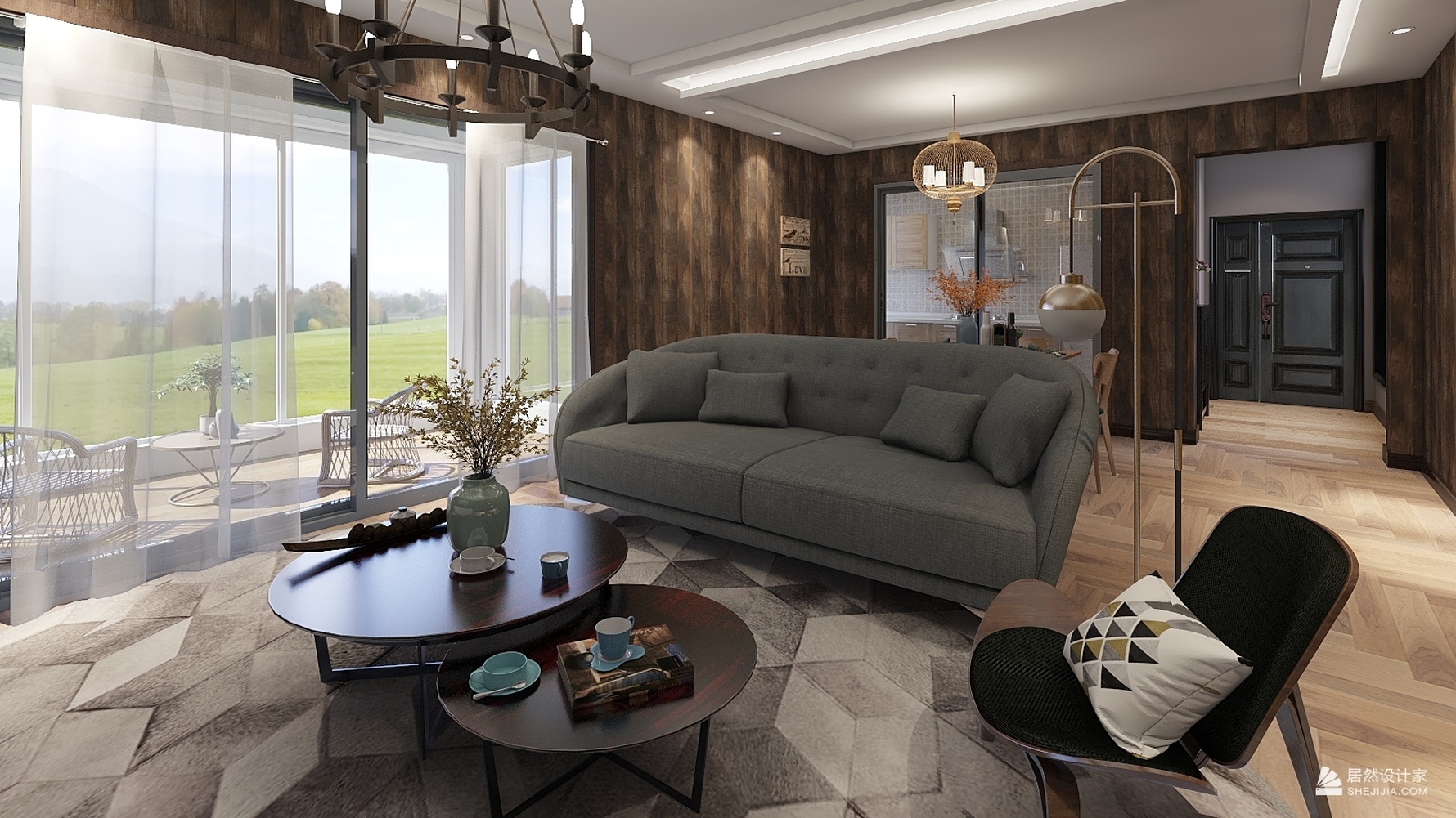 北欧风格三室两厅装修设计效果图