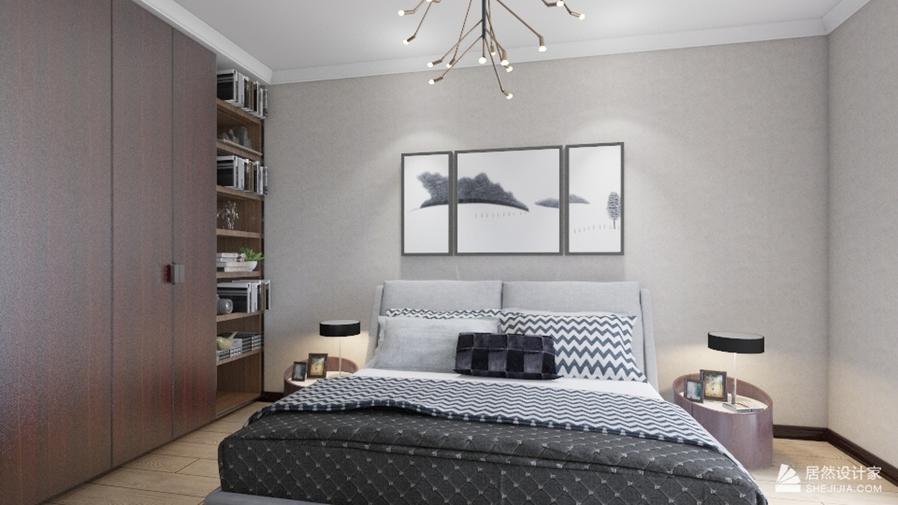 其它风格三室两厅装修设计效果图