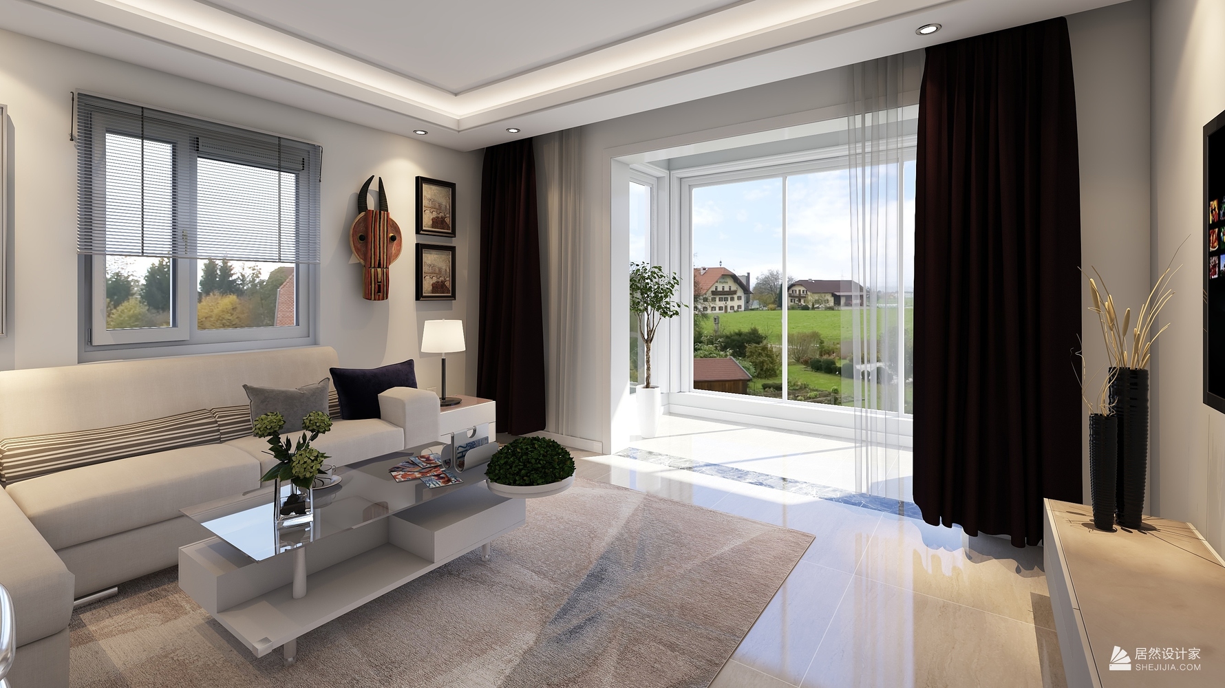 现代风格客厅装修设计效果图