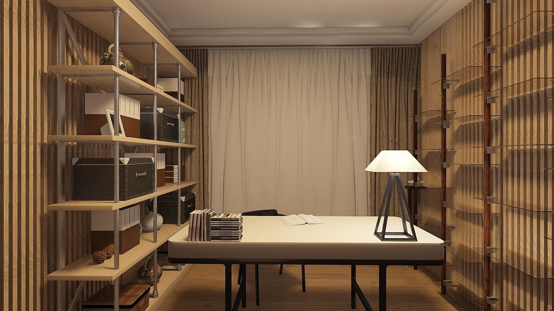 混搭风格书房装修设计效果图
