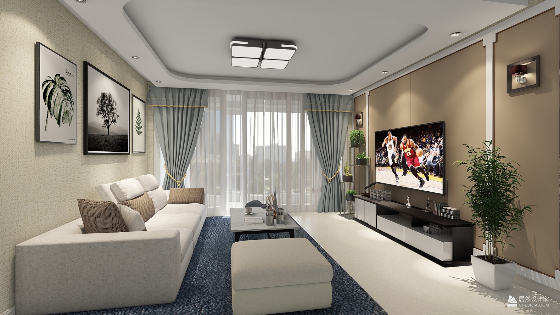 其它风格三室两厅装修设计效果图