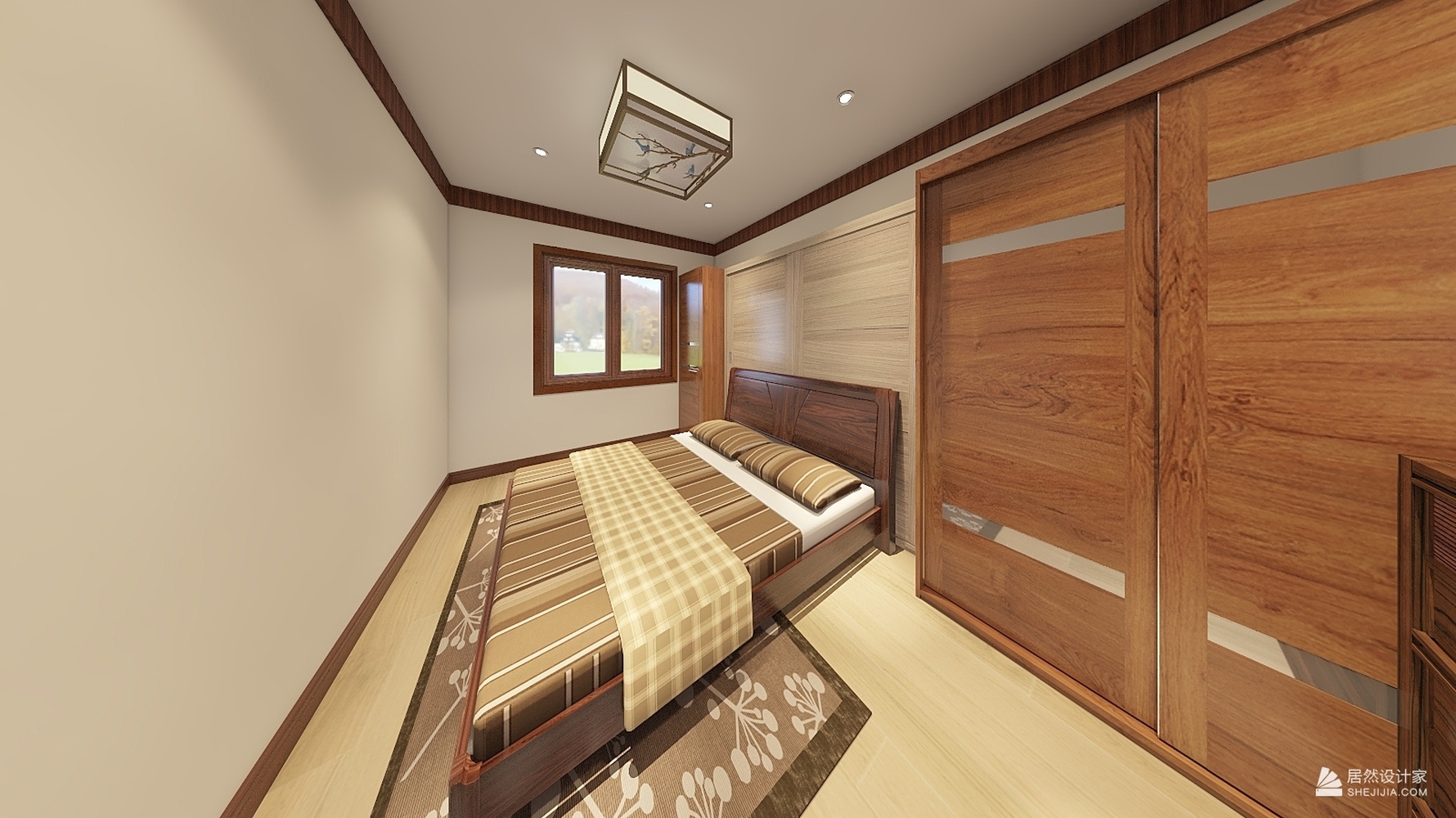 中式风格老人房装修设计效果图