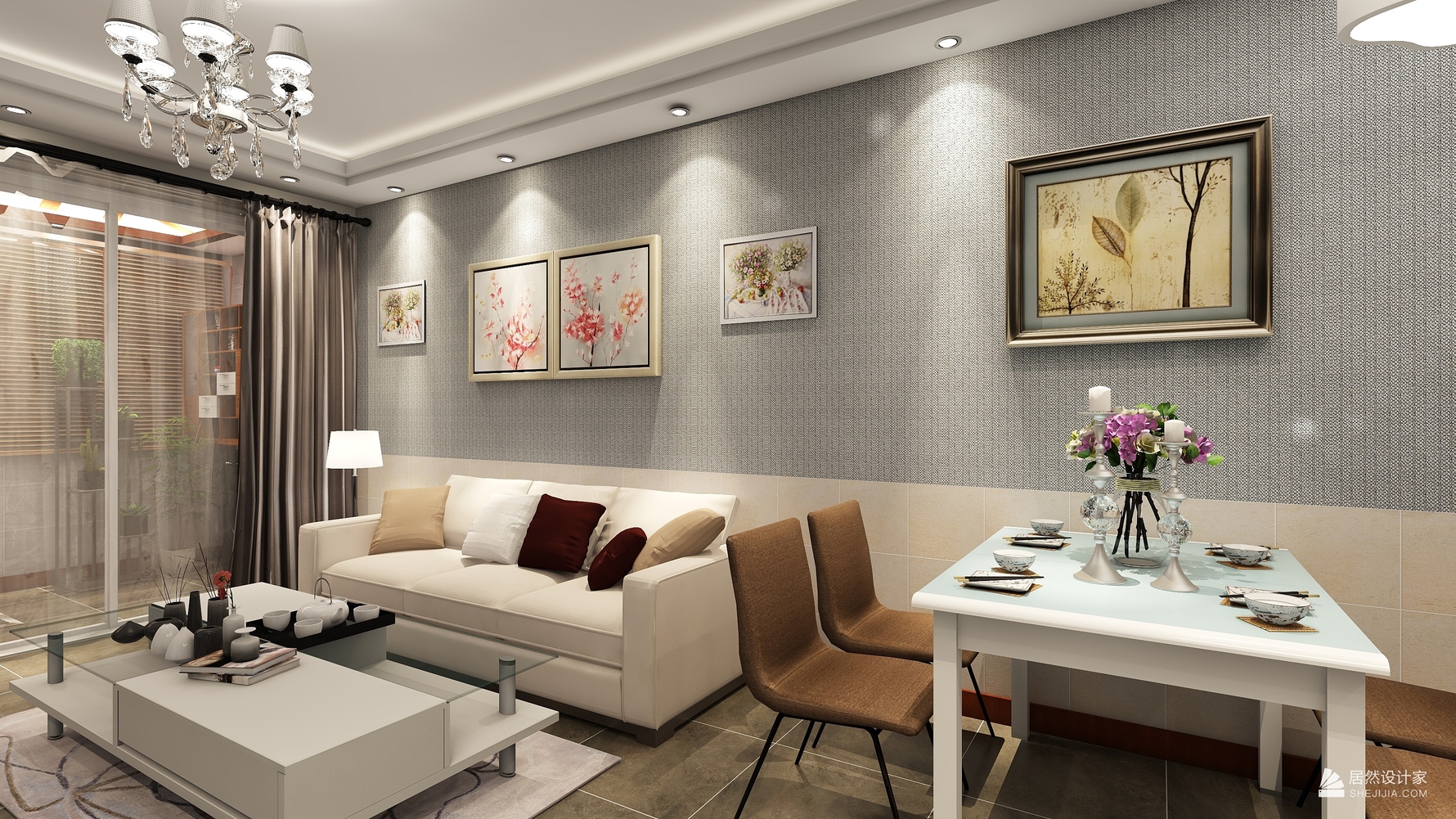 其它风格两室一厅装修设计效果图