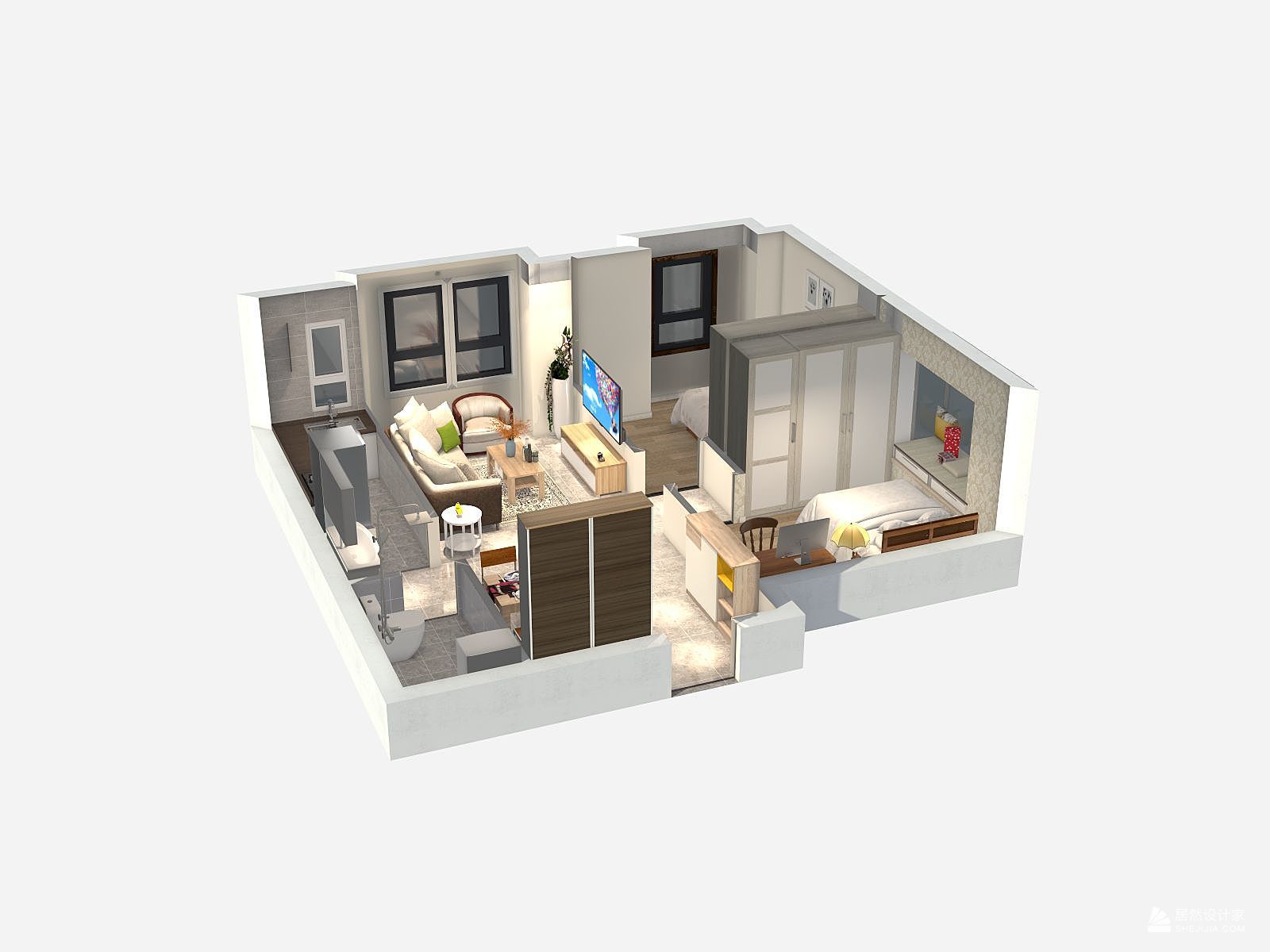 ***丰3d装修设计案例 - 室内装修设计师 - 每平每屋·设计家