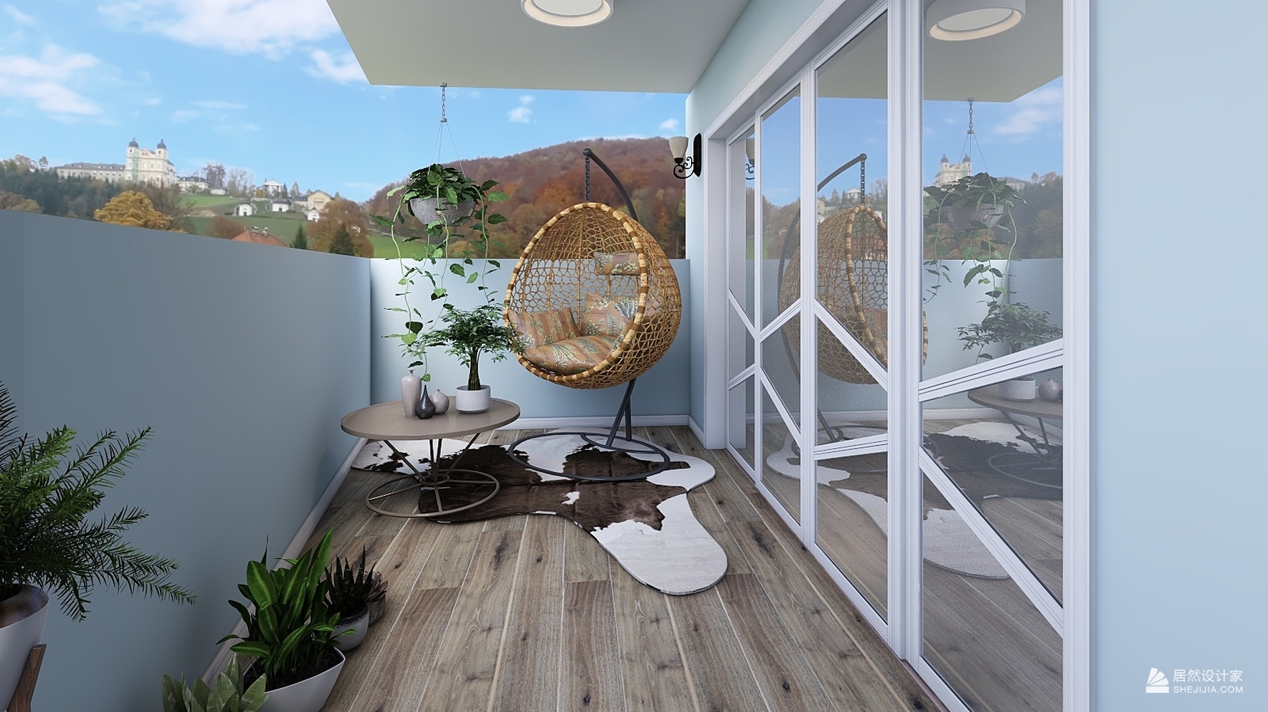 地中海风格露台装修设计效果图