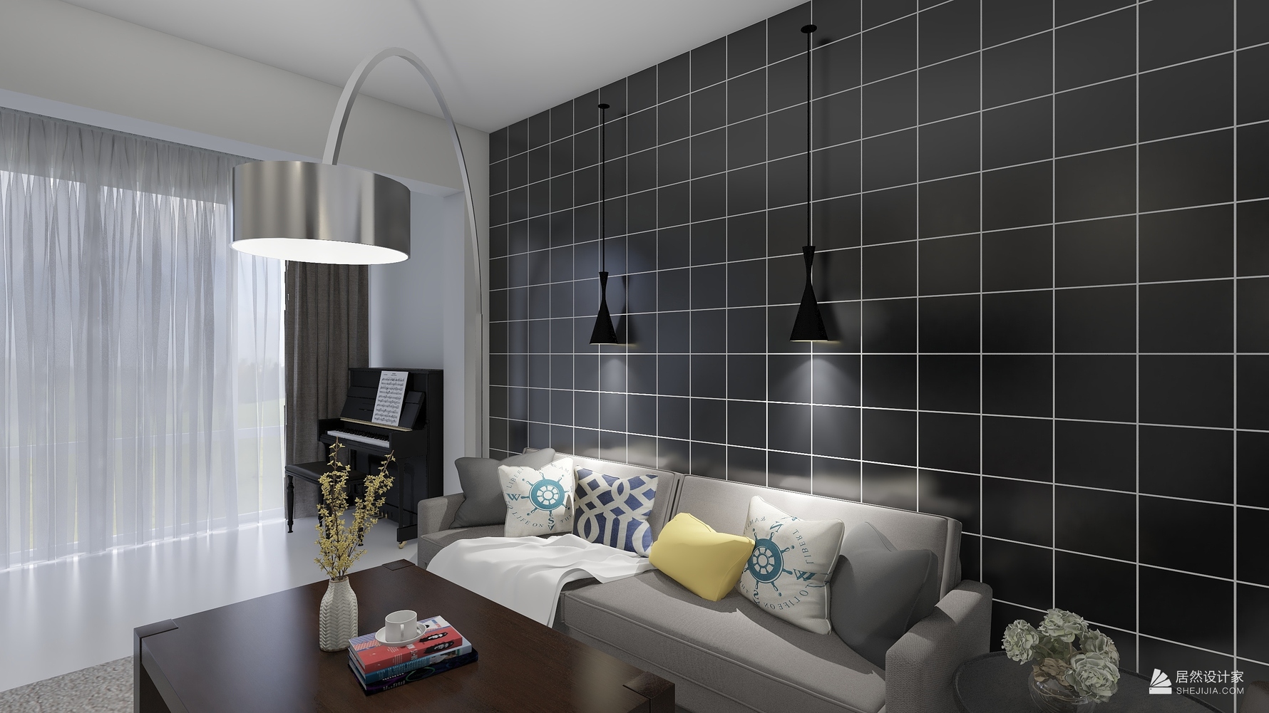 混搭风格两室两厅装修设计效果图