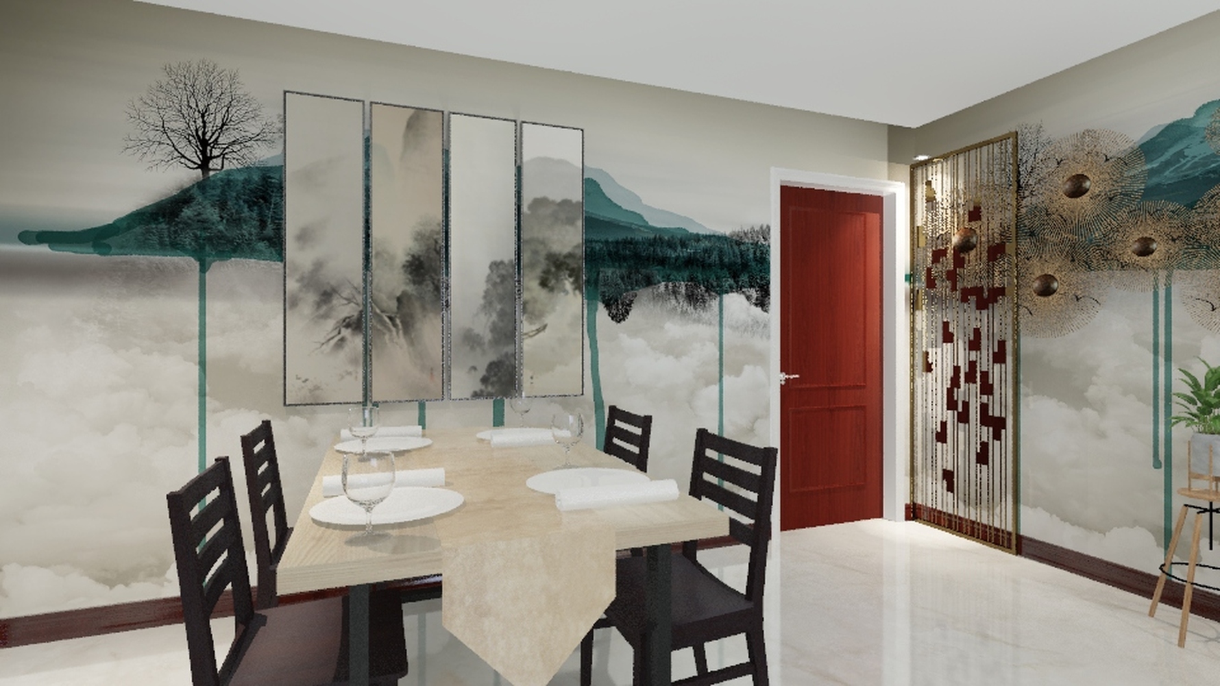 其它风格两室一厅装修设计效果图