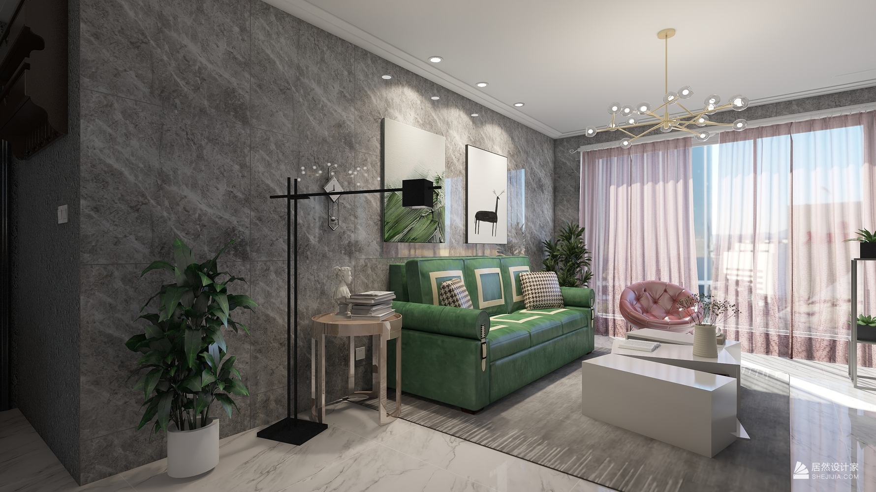 其它风格两室一厅装修设计效果图