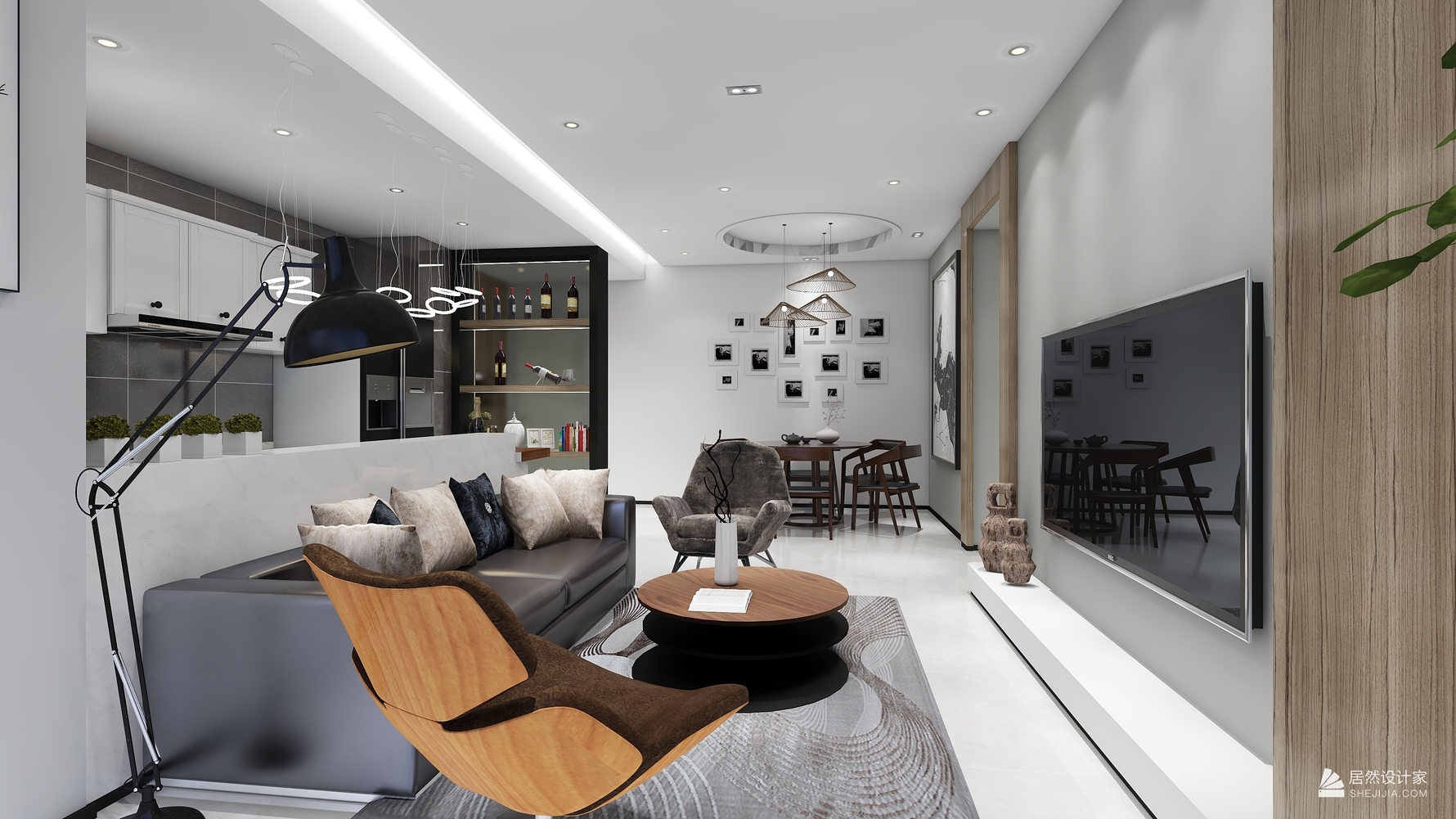 其它风格三室两厅装修设计效果图