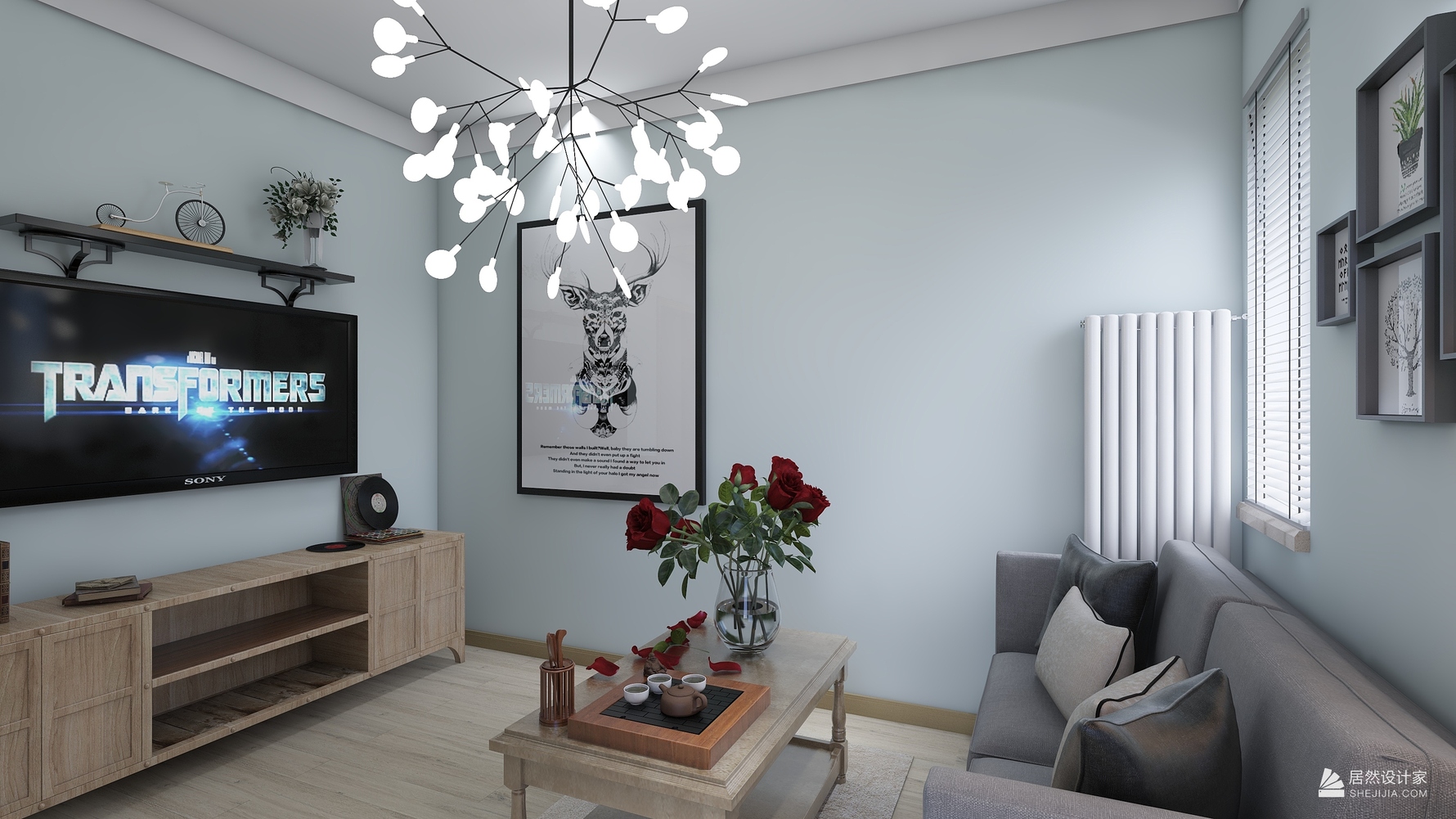 北欧风格一室一厅装修设计效果图