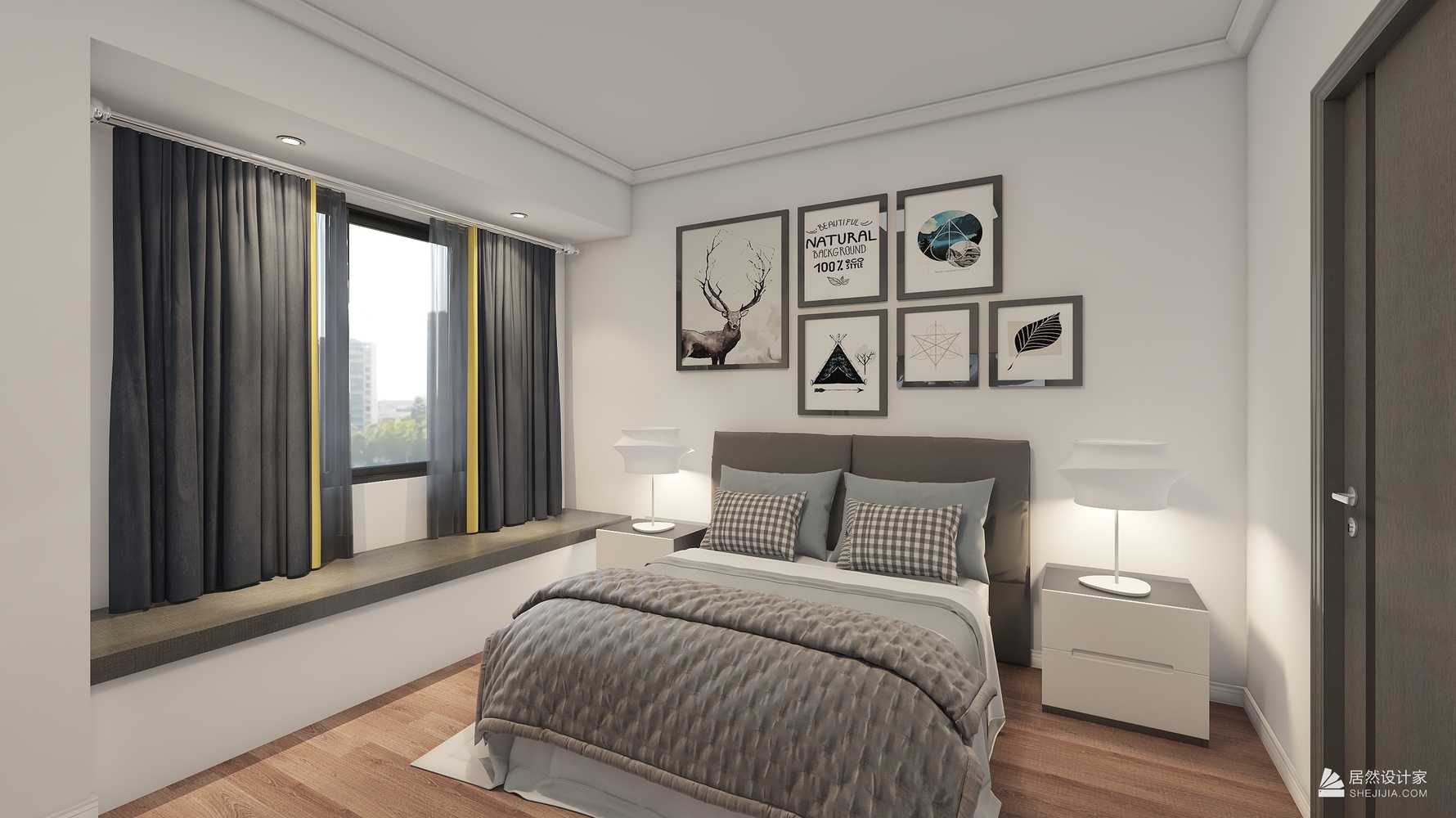 北欧风格主卧装修设计效果图