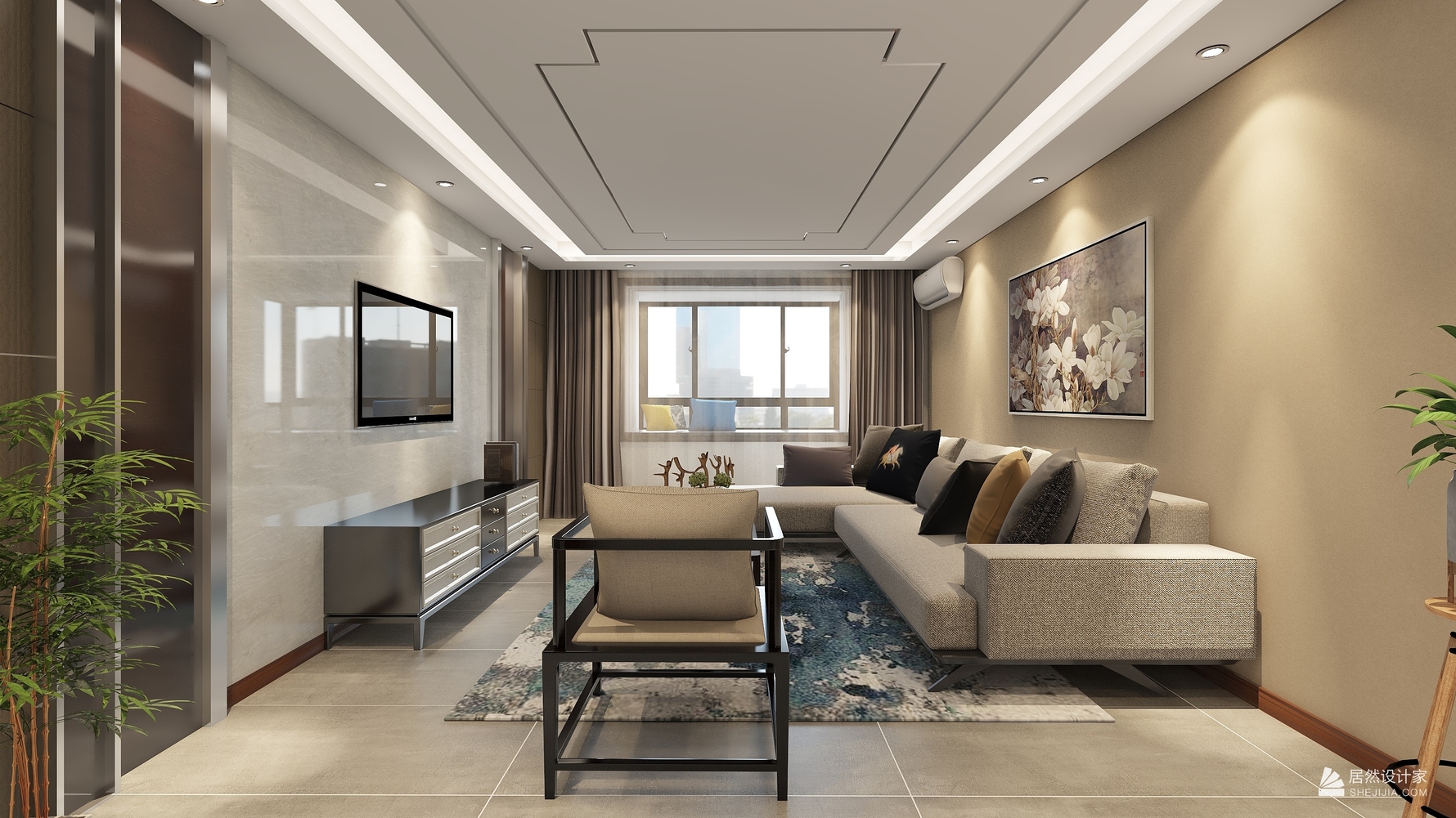 其它风格三室两厅装修设计效果图