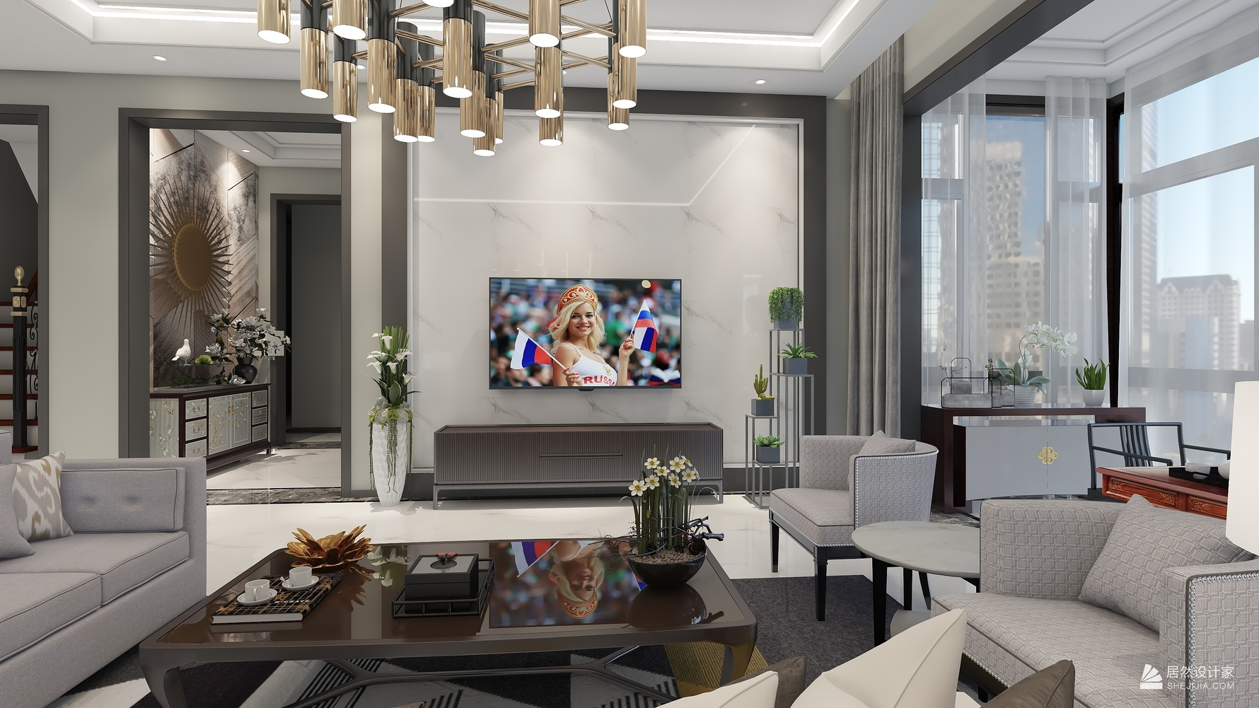 其它风格五室两厅装修设计效果图